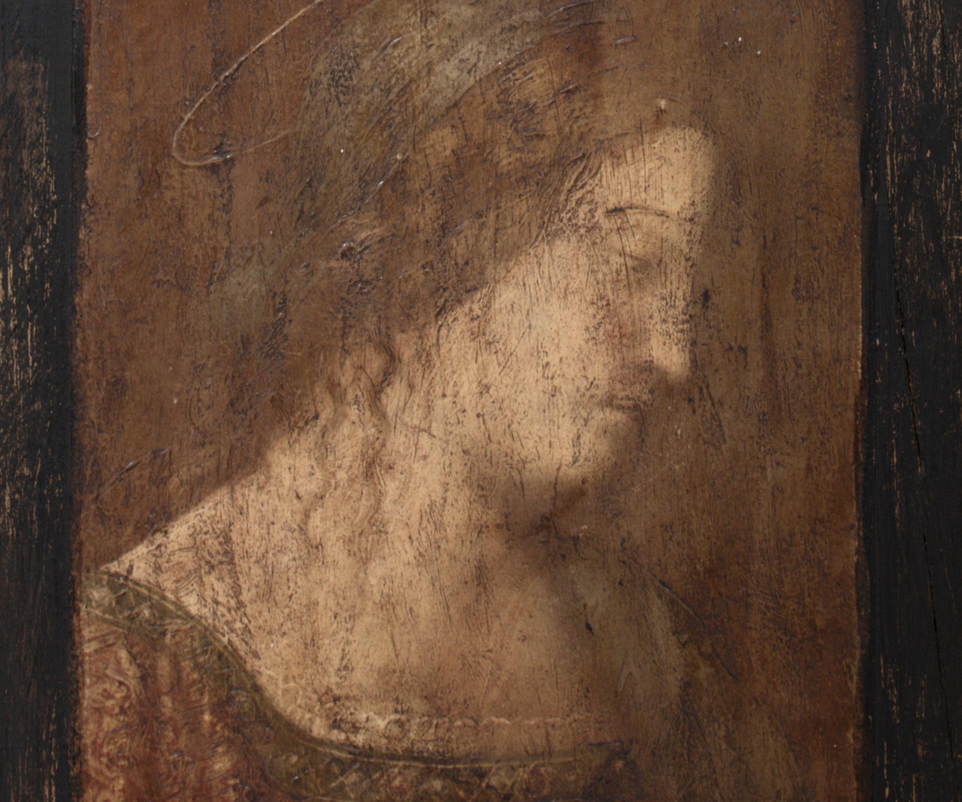 Madone, XVIIe siècle, suiveur de Leonardo da Vinci (1452-1519) en vente 2