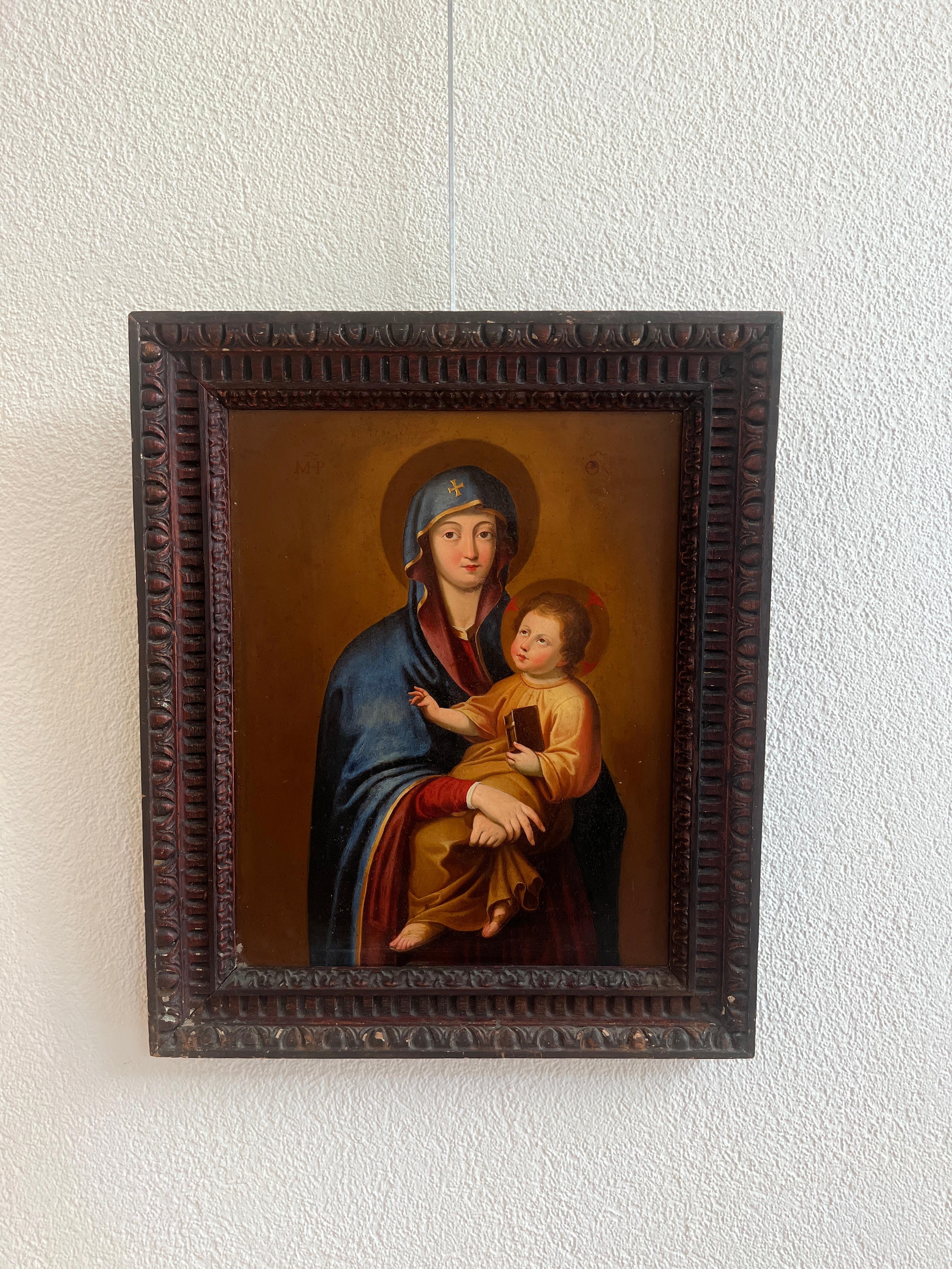 Madonna & Child - Painting di Unknown