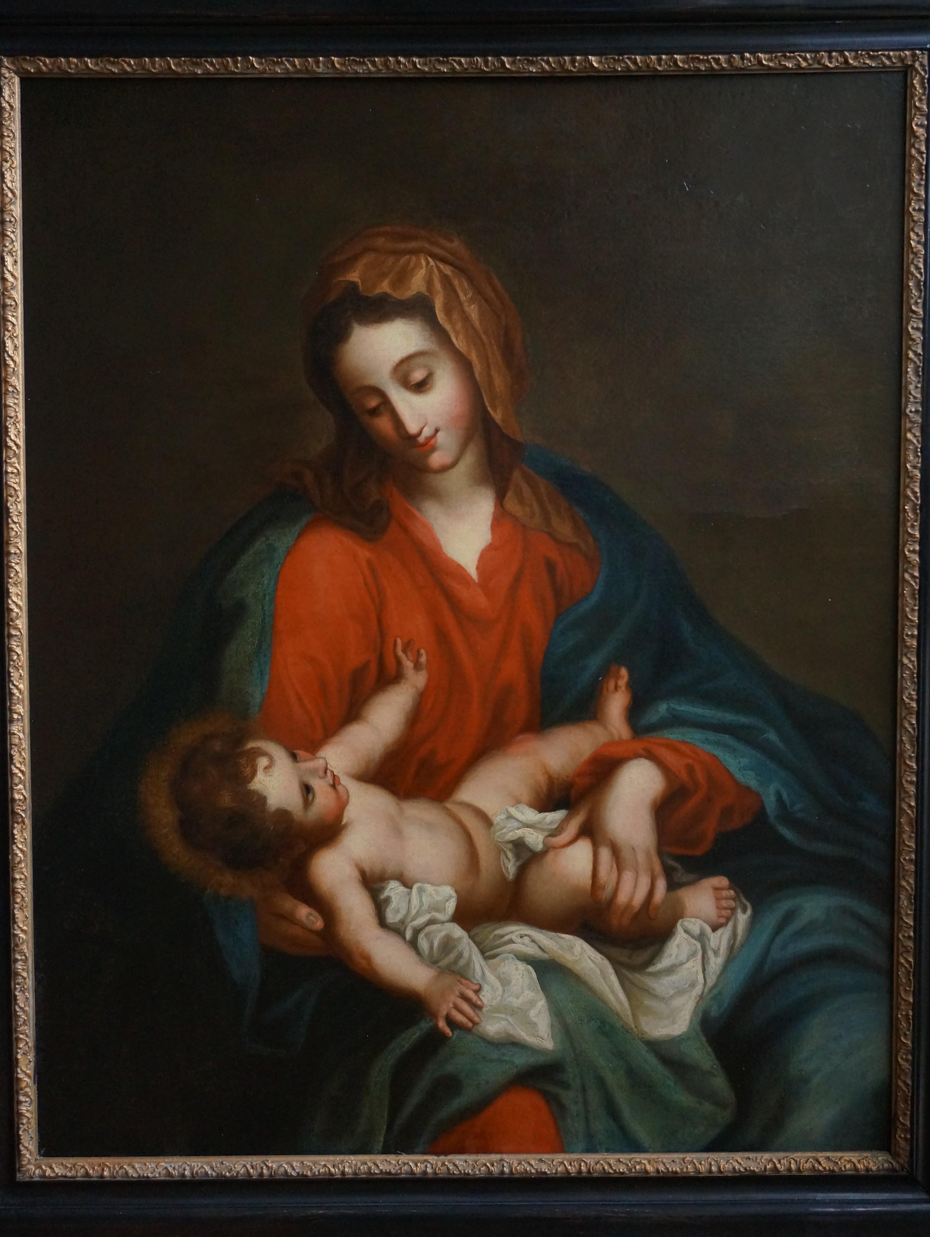 Madonna und Kind, italienische Schule, 18. Jahrhundert im Angebot 8