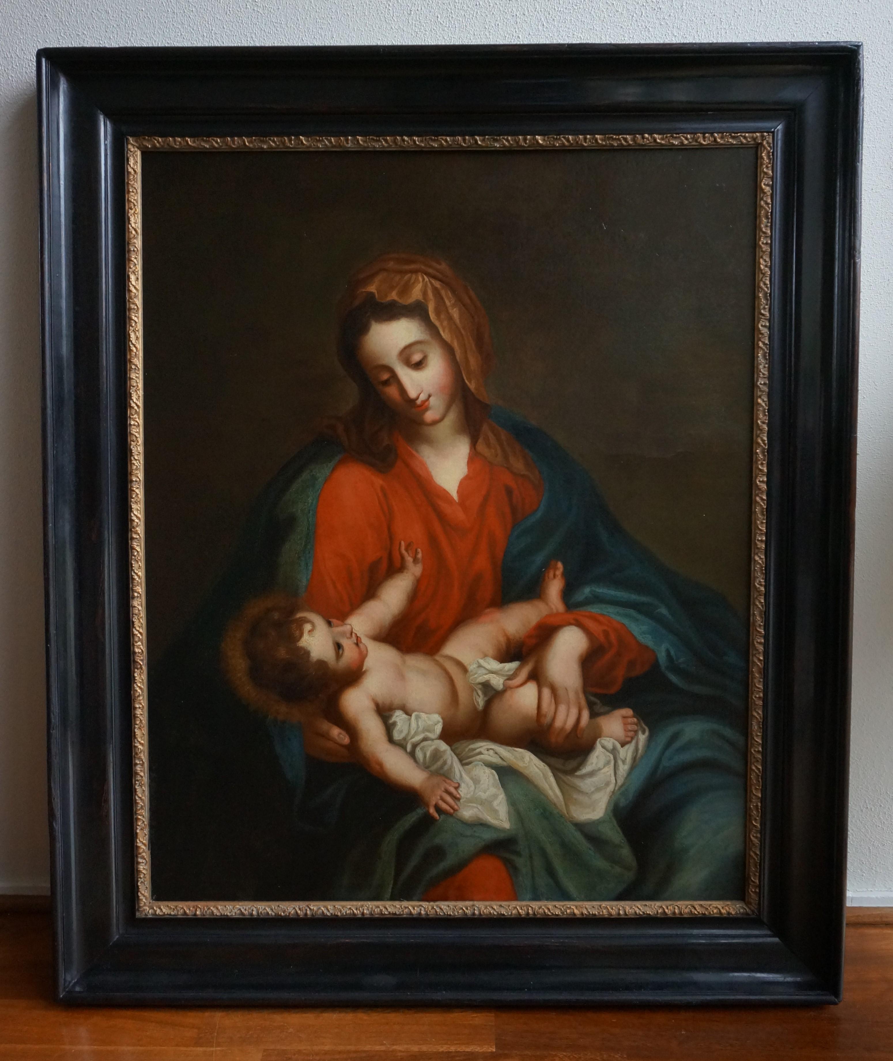 Madonna and child, Italian school, 18th century - Painting by Unknown