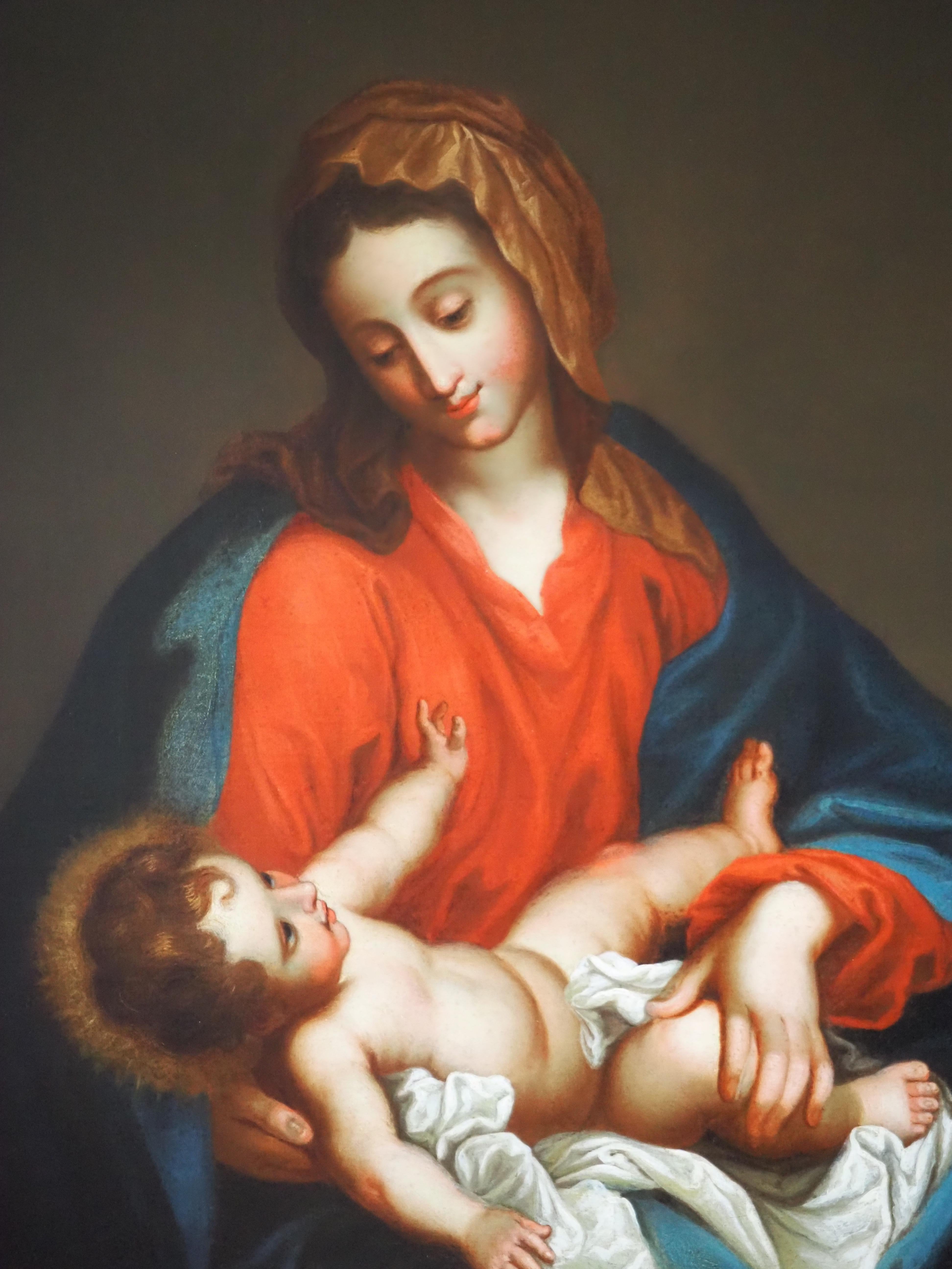 Virgen con el Niño, escuela italiana, siglo XVIII en venta 1