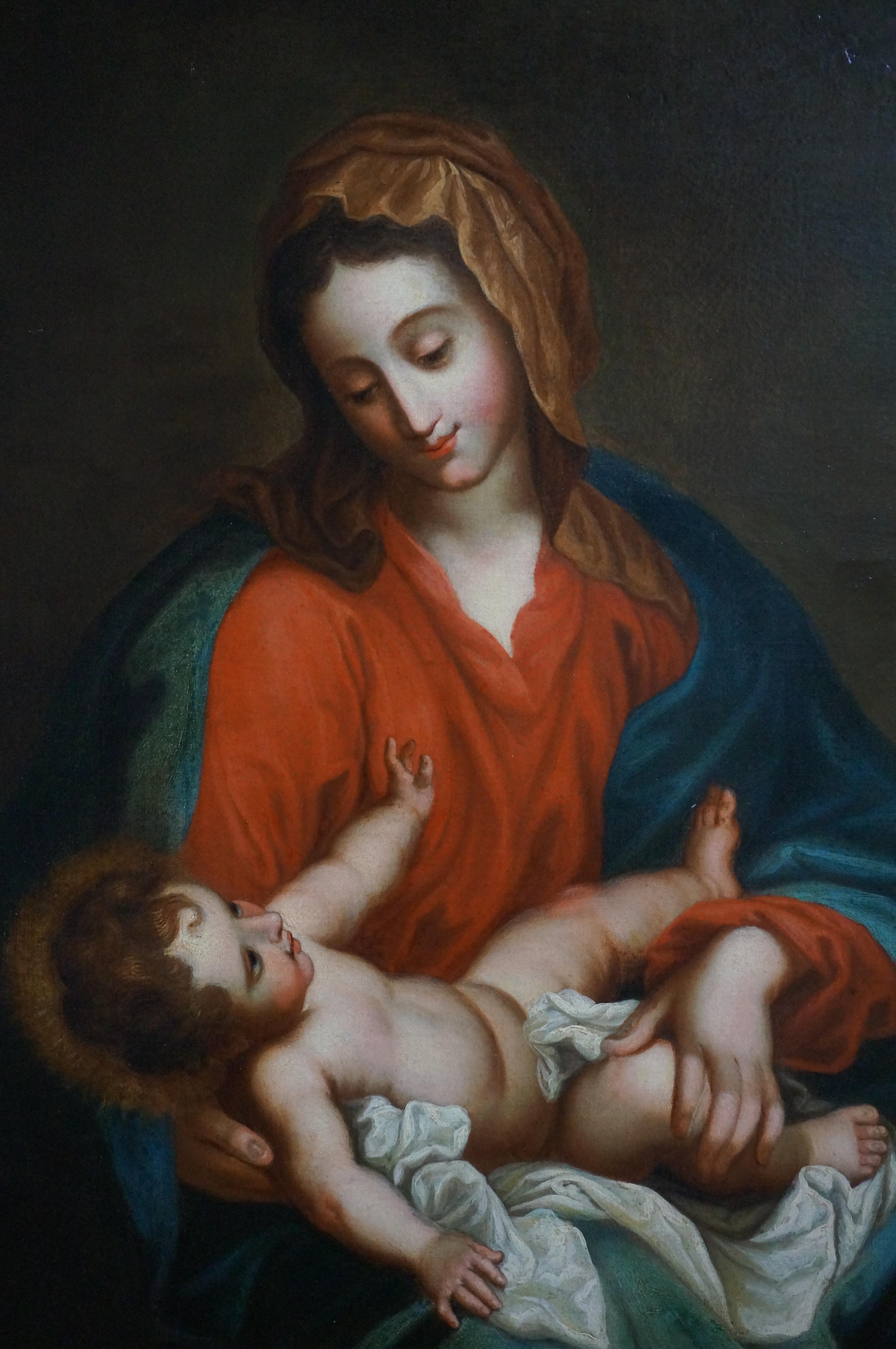 Madonna und Kind, italienische Schule, 18. Jahrhundert im Angebot 4