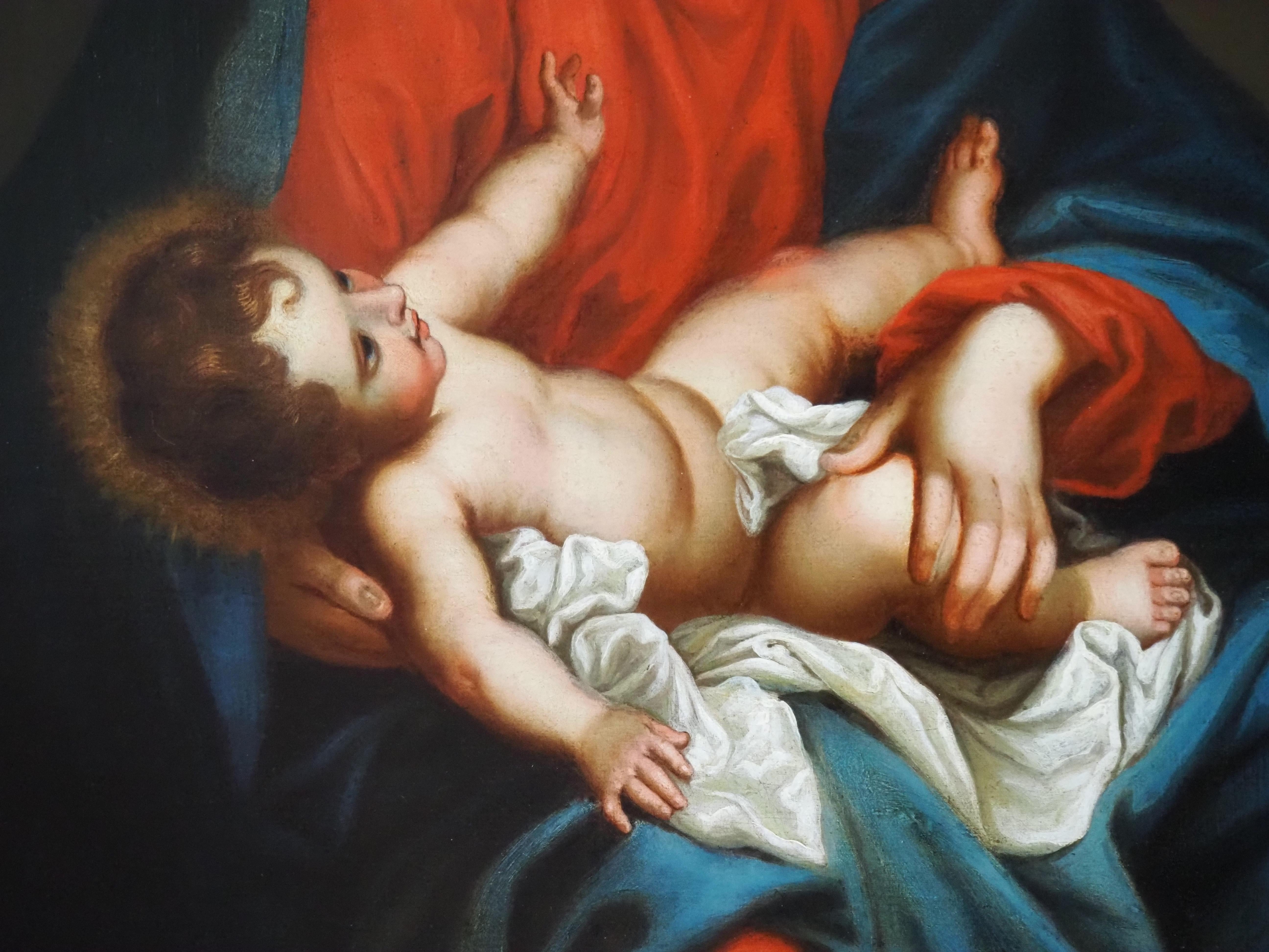Virgen con el Niño, escuela italiana, siglo XVIII en venta 2