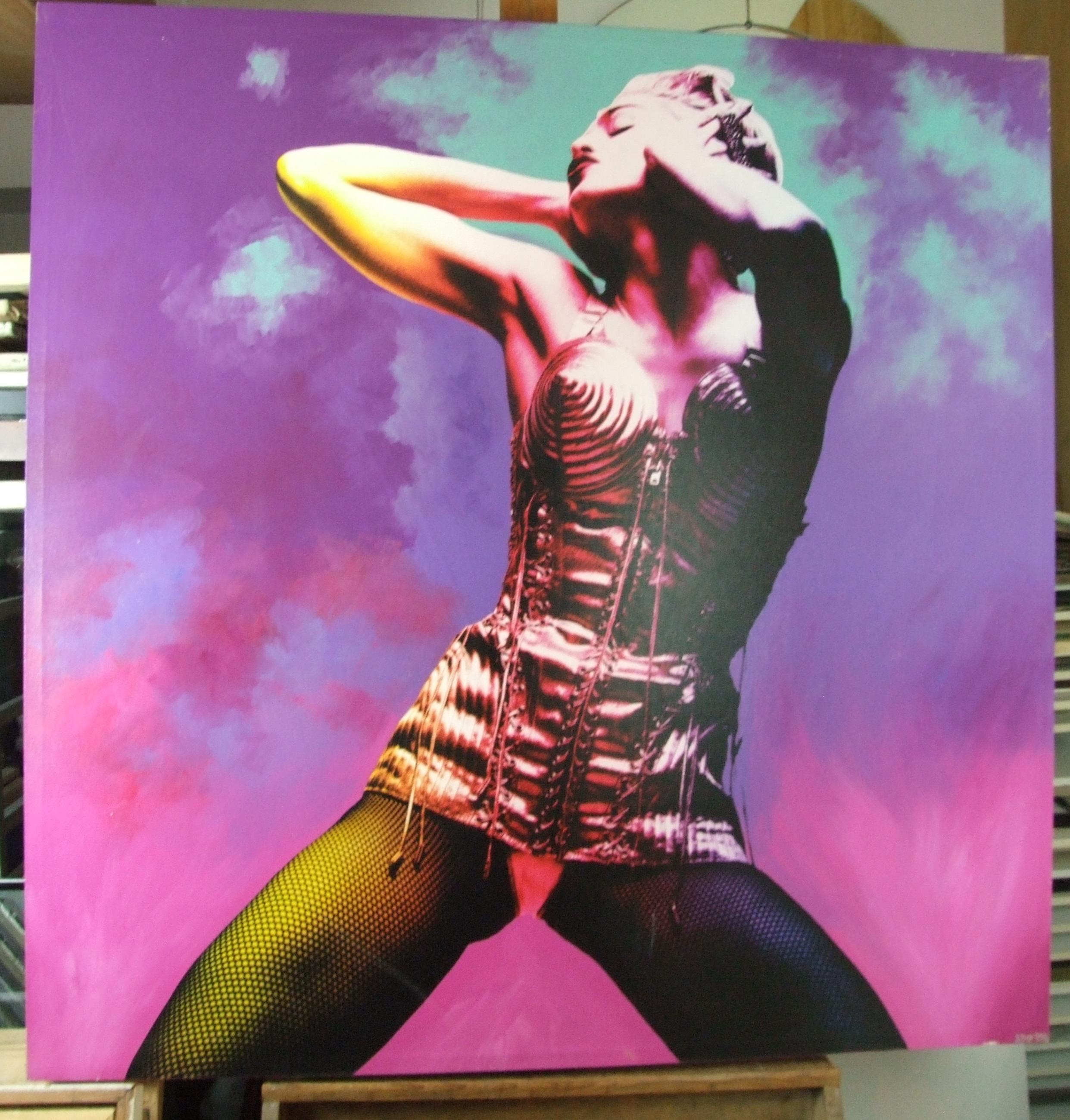 Bustier Madonna - Acrylique, 119 x 119 cm, édition limitée