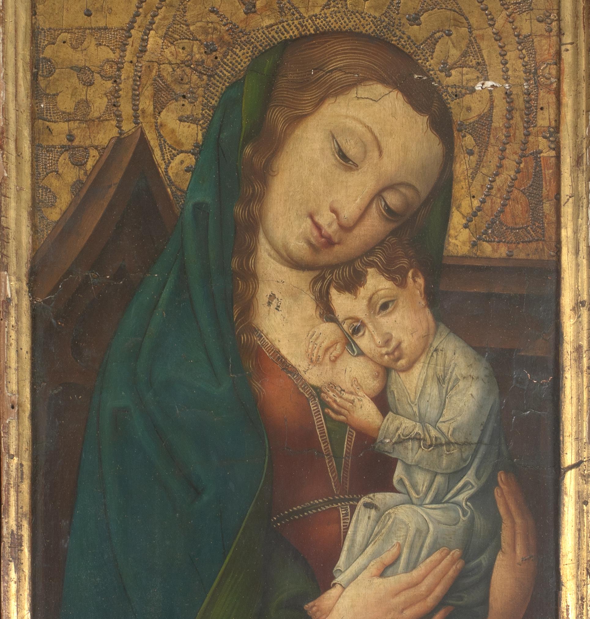 Madonna & Child, 15th Century  Italian Renaissance Tuscan School For Sale 3