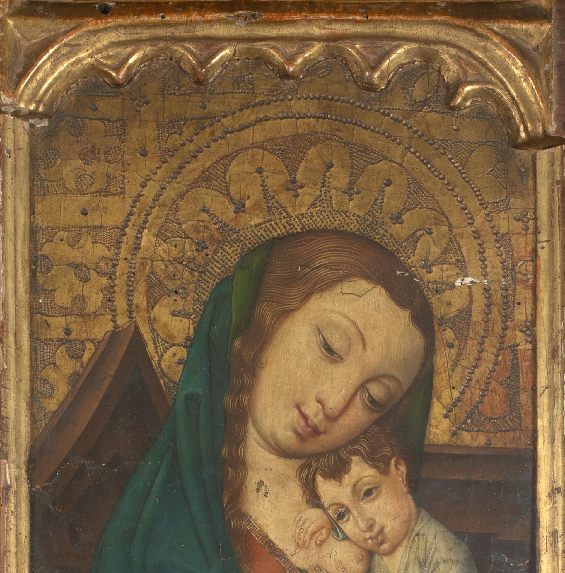 Madonna & Child, 15th Century  Italian Renaissance Tuscan School For Sale 4