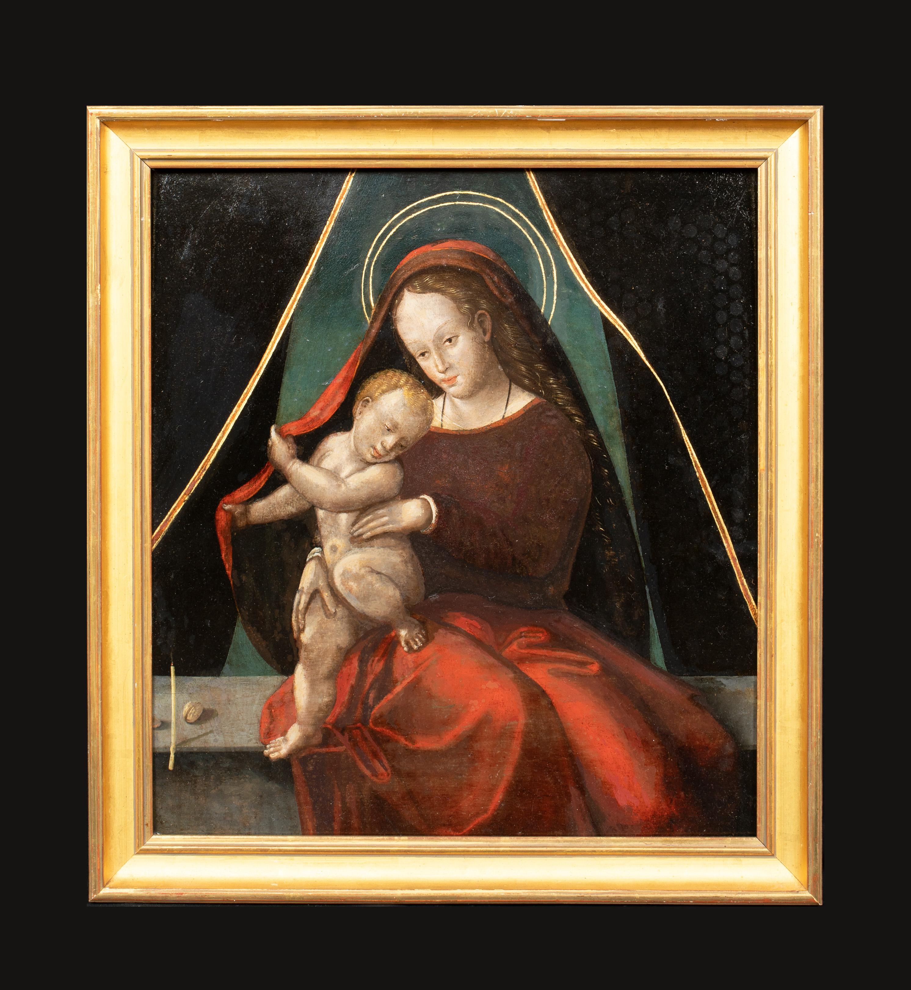 Madonna & Child, 16th 17th Century  - Painting by Unknown