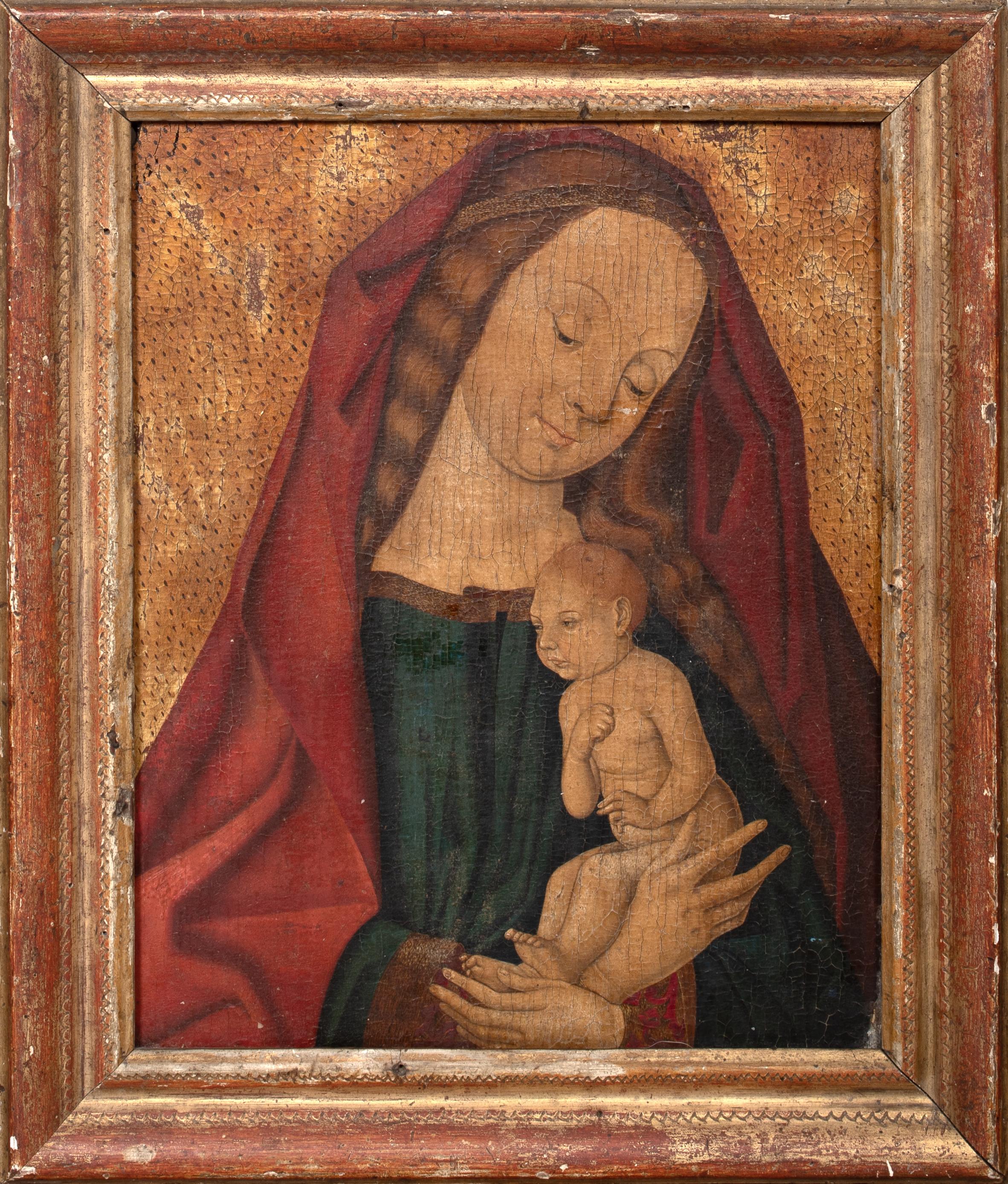 Madonna & Child, oil on panel  follower of DIERIC BOUTS (1415-1475)