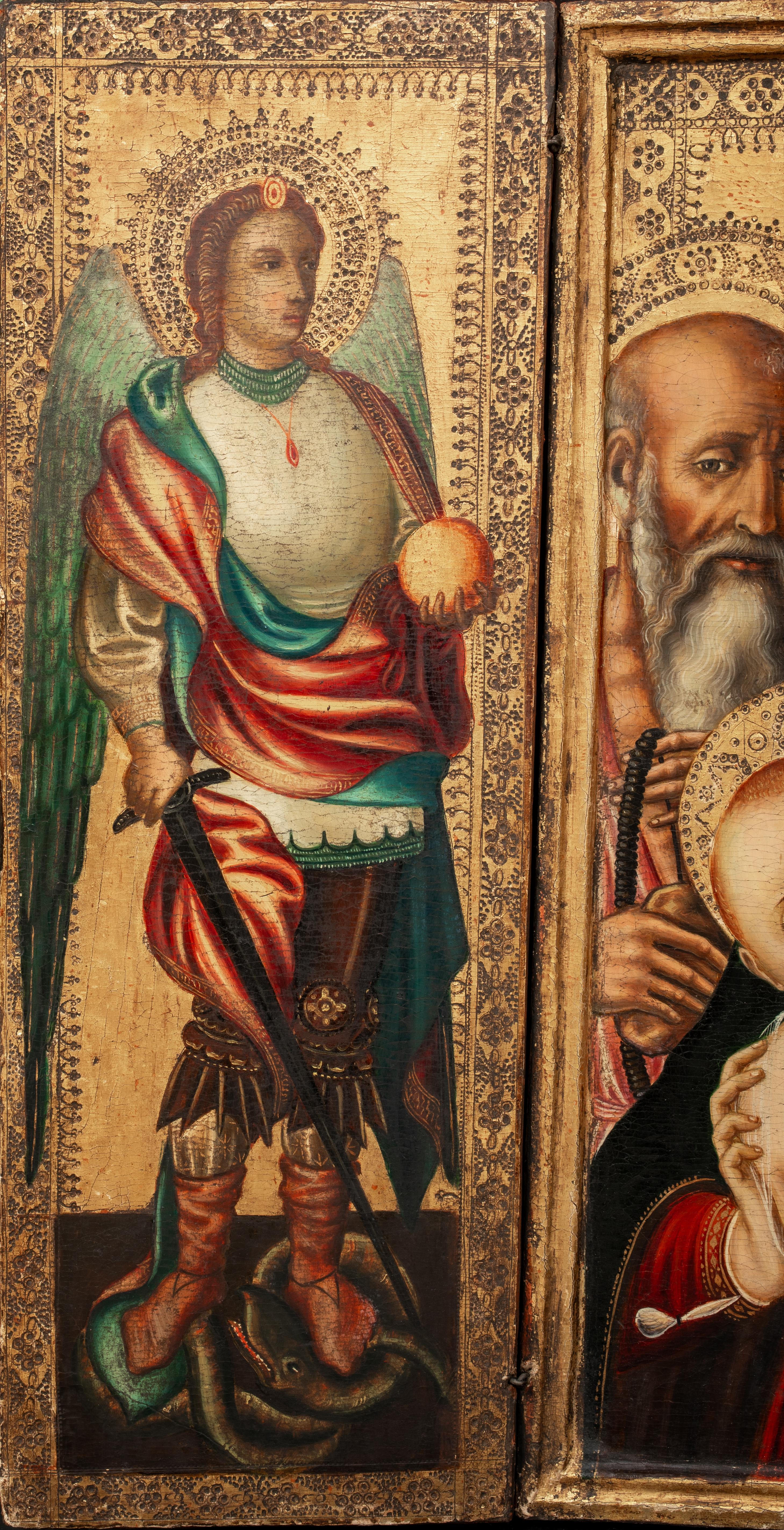 Madonna e Bambino San Girolamo San Francesco, Arcangelo Michele, St. Johns, Trittico 3