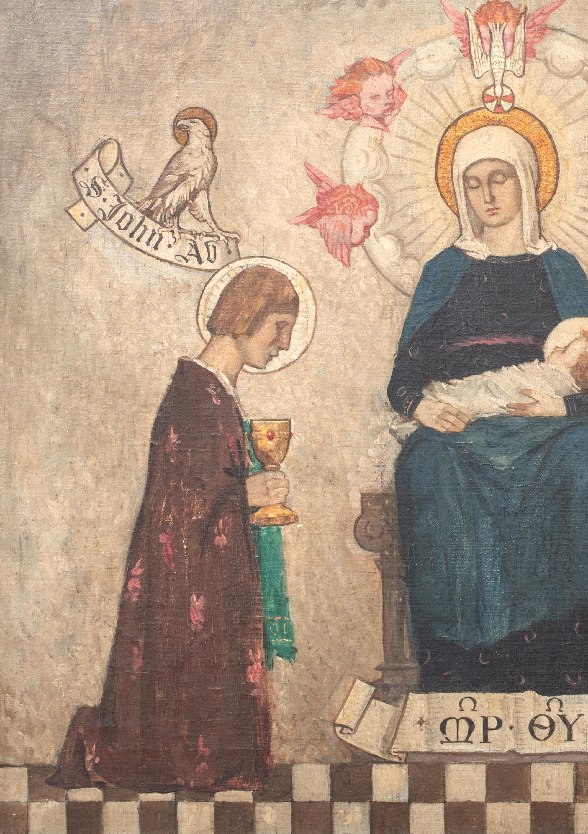 Madonna, Child, St John & St John the Baptist, 19th Century For Sale 6