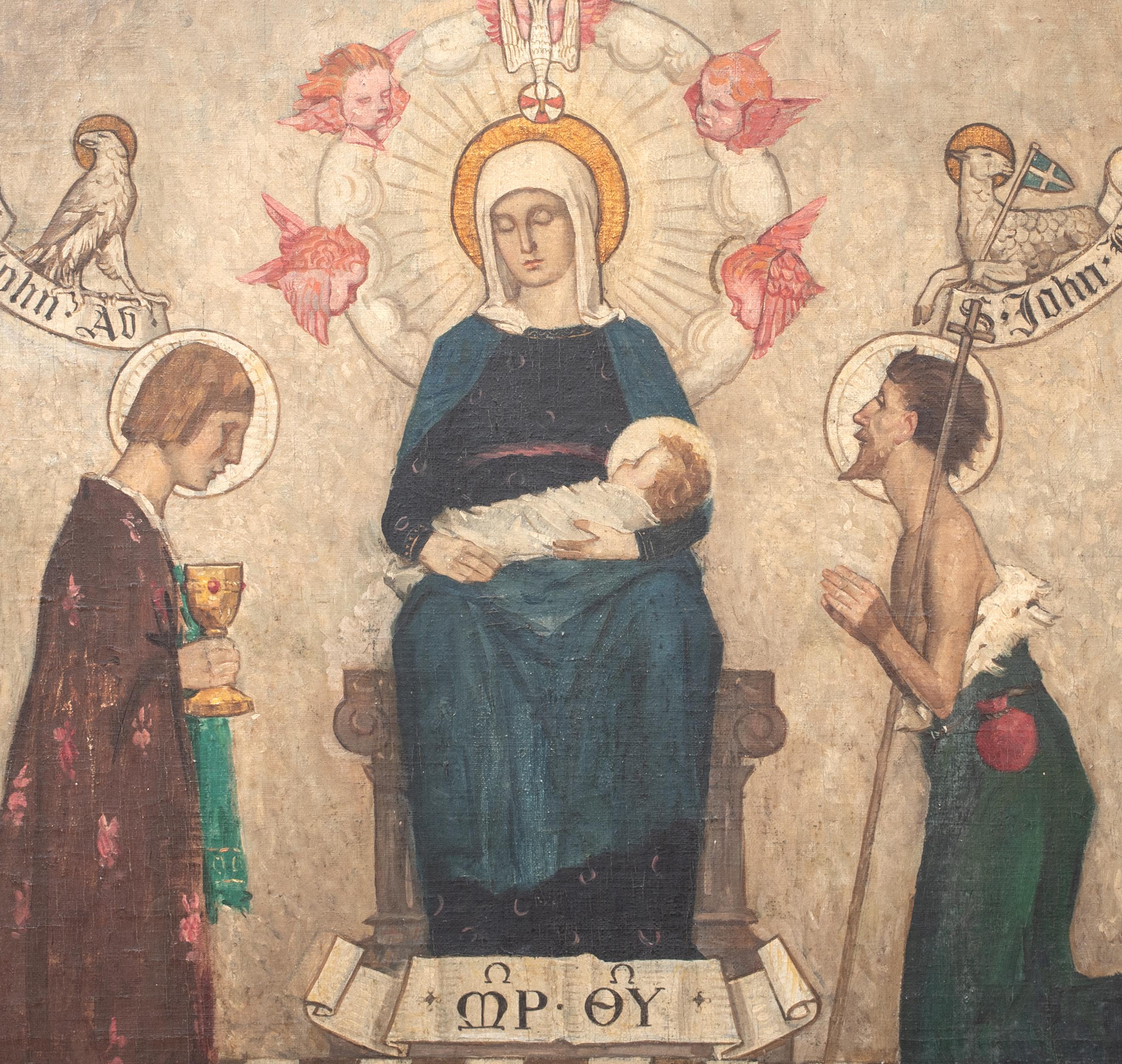 Madonna, Child, St John & St John the Baptist, 19th Century For Sale 1