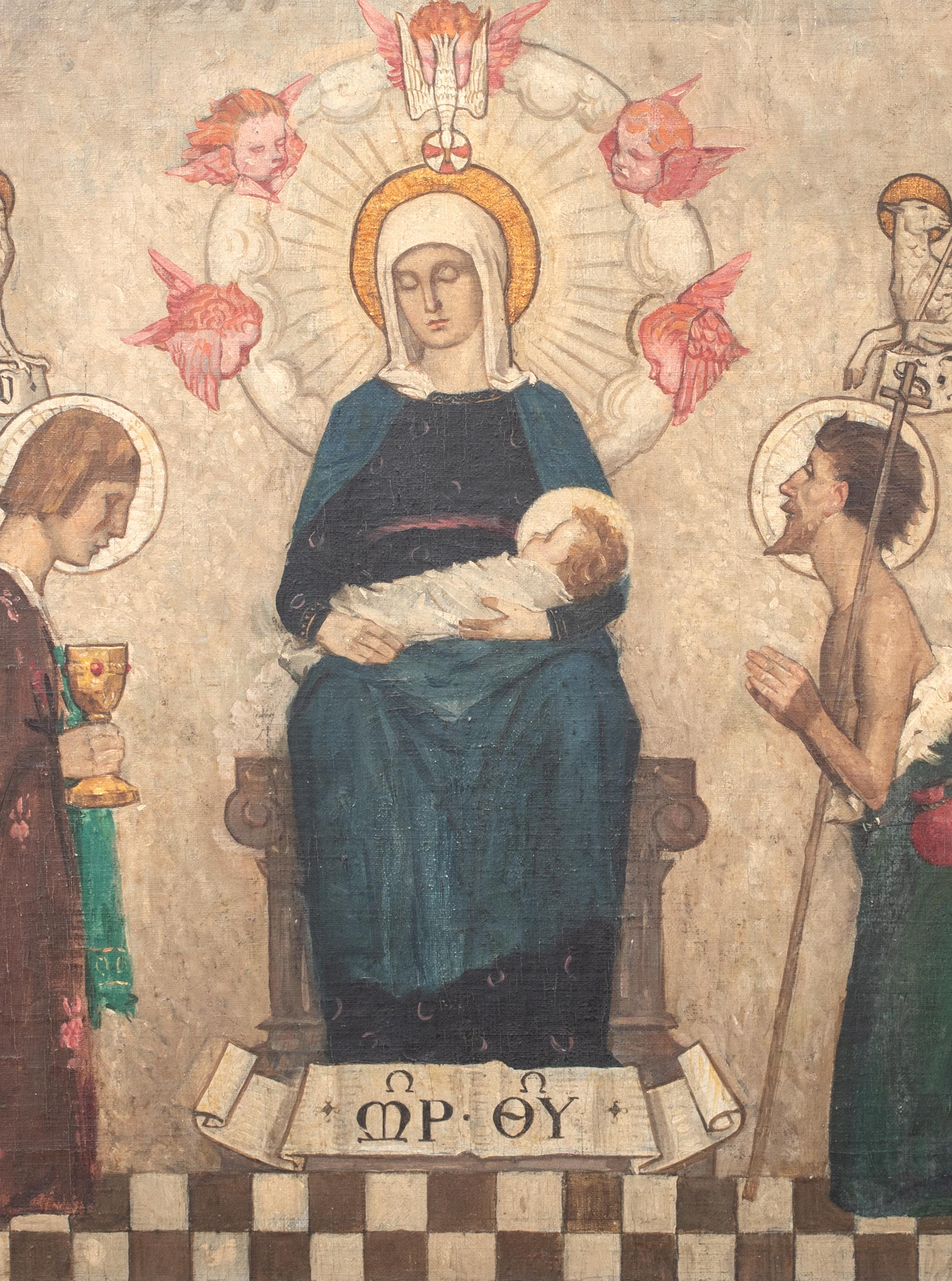 Madonna, Child, St John & St John the Baptist, 19th Century For Sale 3
