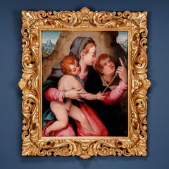 Madone et enfant avec saint Jean, vers 1540-1560. Attribué à Carlo Portelli