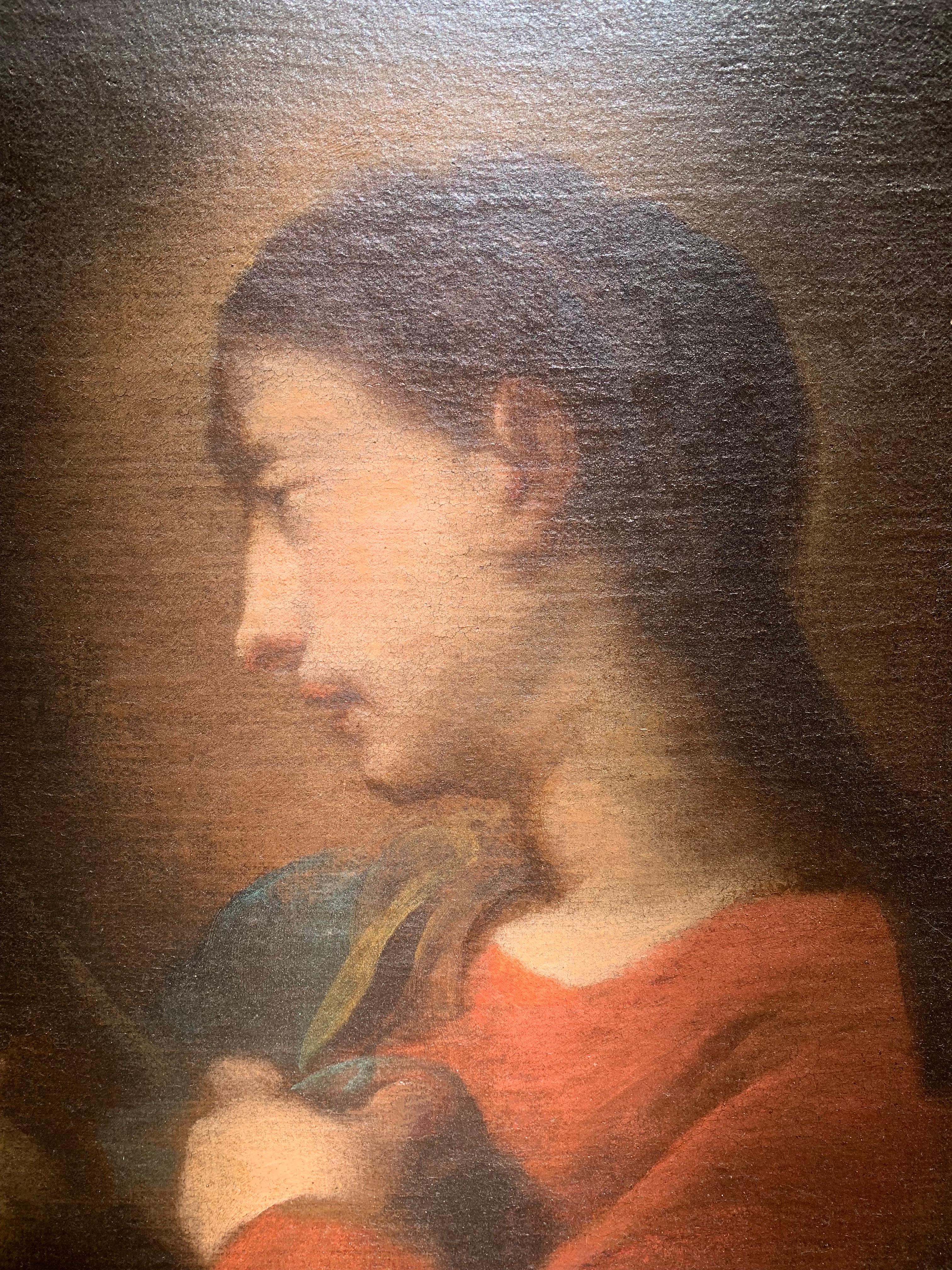 Madonna avec le livre. École Genovese. Un adepte de Bernardo Strozzi. 12