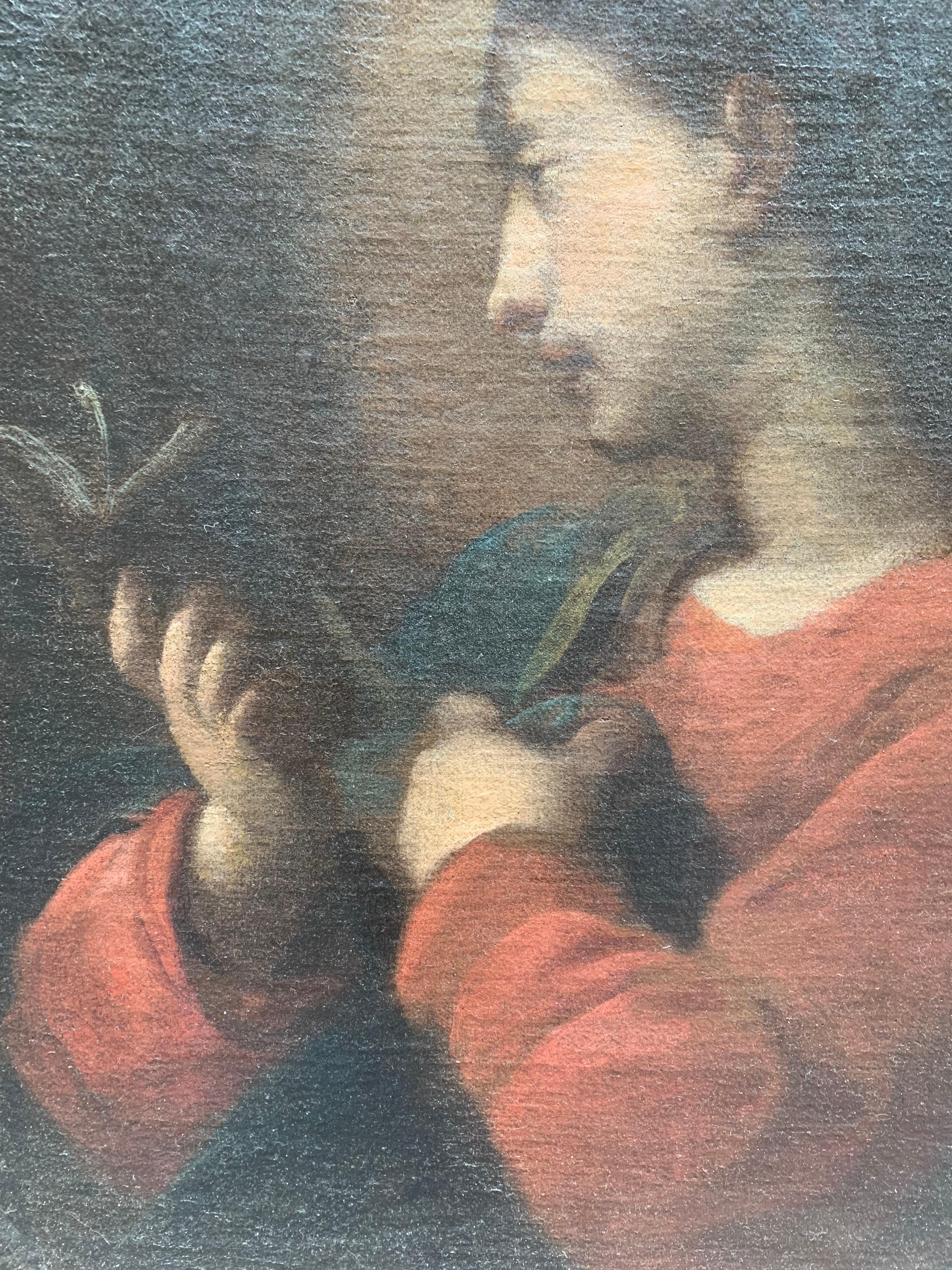 Madonna con il libro. Scuola Genovese. Seguace di Bernardo Strozzi. 3