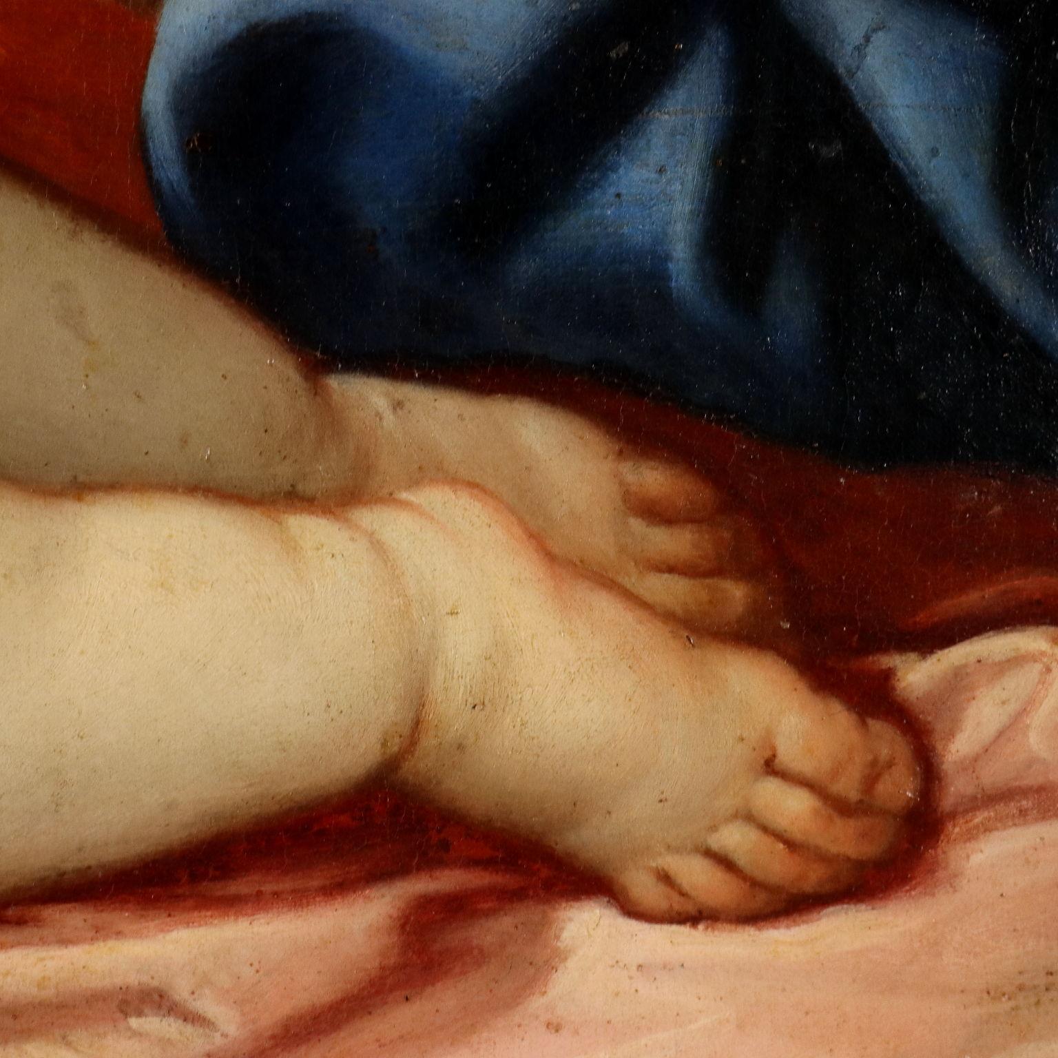Madonna in Adorazione del Bambino dormiente, Copia da Guido Reni For Sale 1