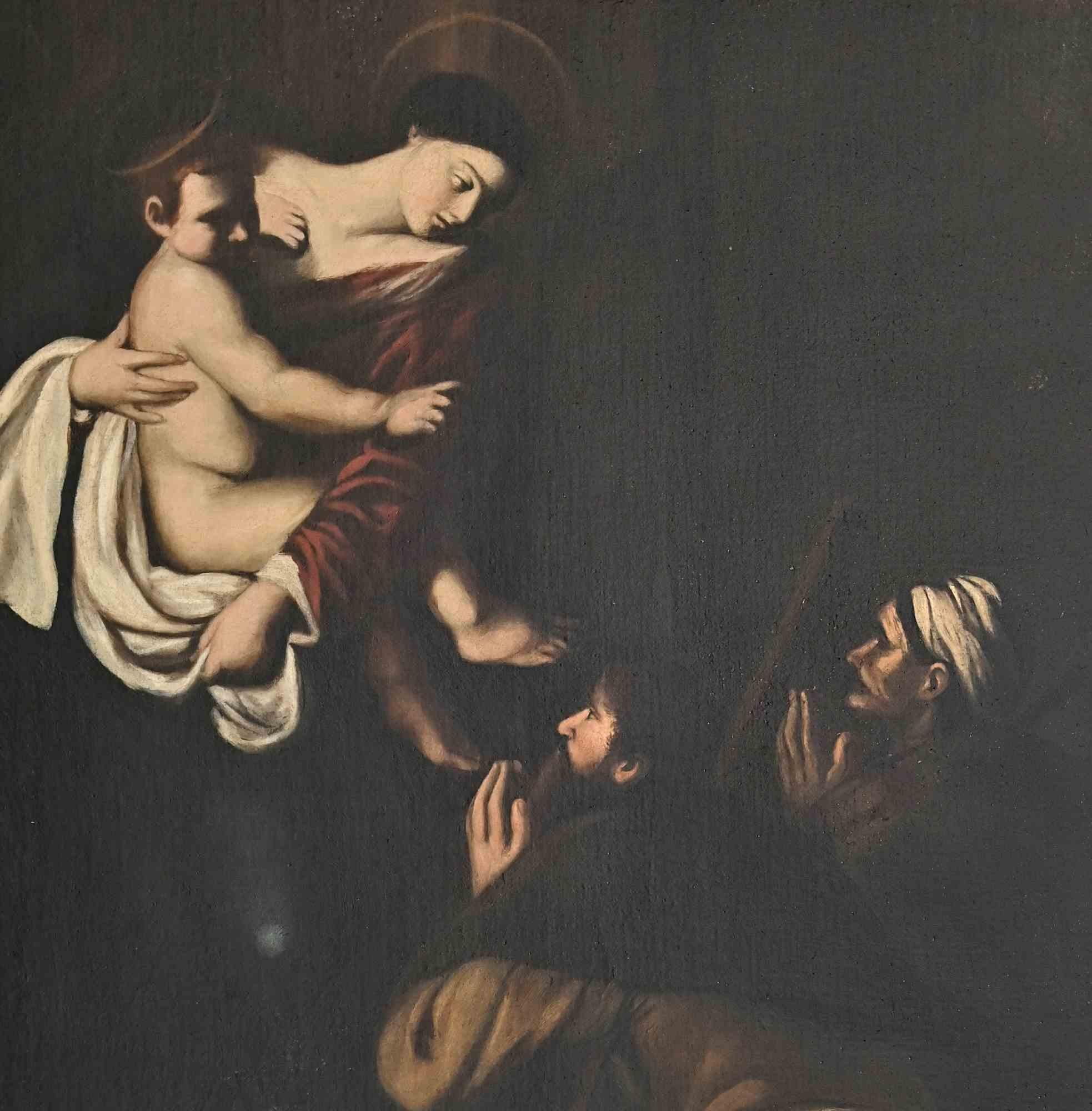 Madonna dei Pellegrini - Dipinto a olio - 18° secolo - Painting di Unknown