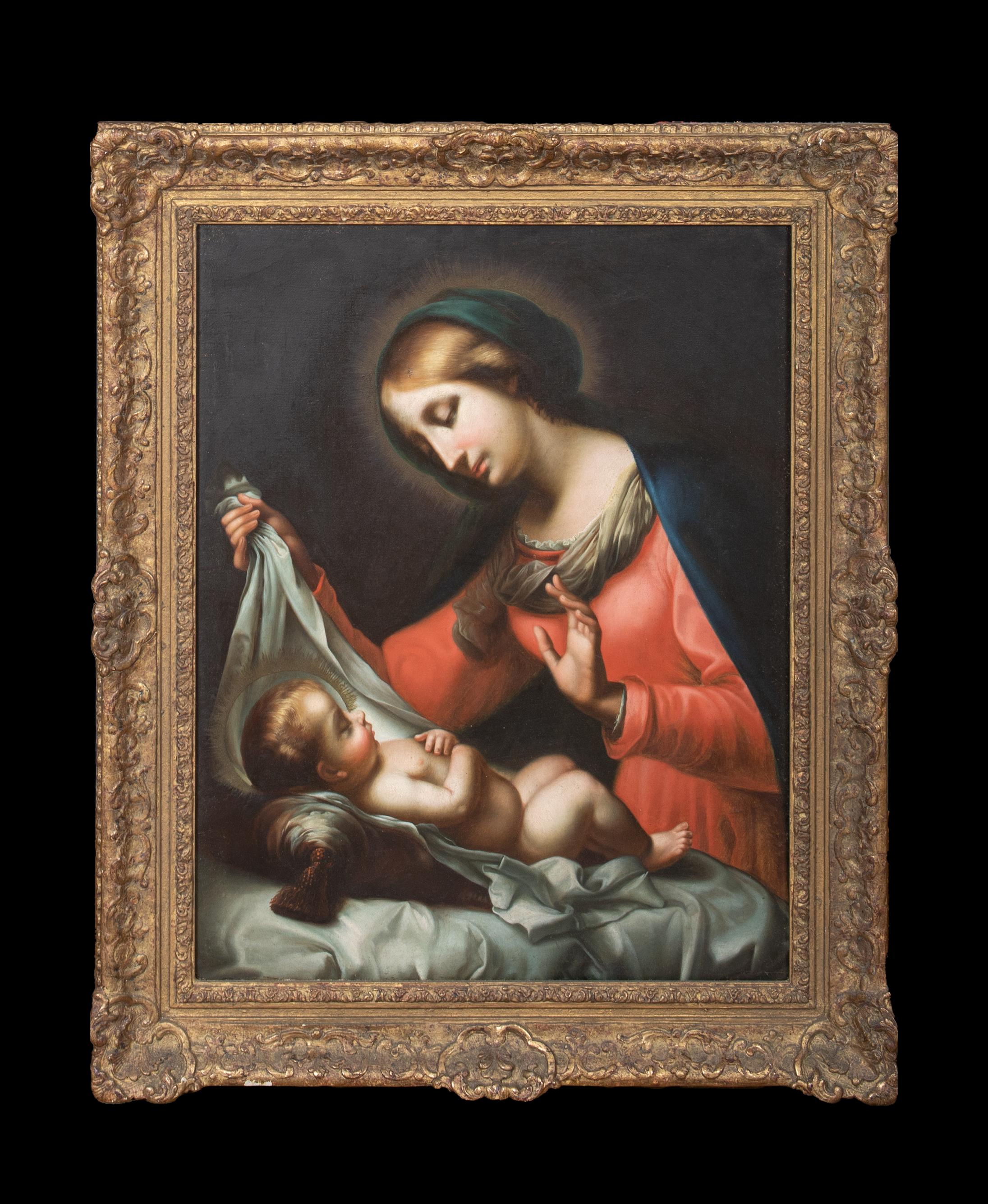Madonna & Sleeping Infant Christ, 18th Century  Italian School - Painting by Unknown