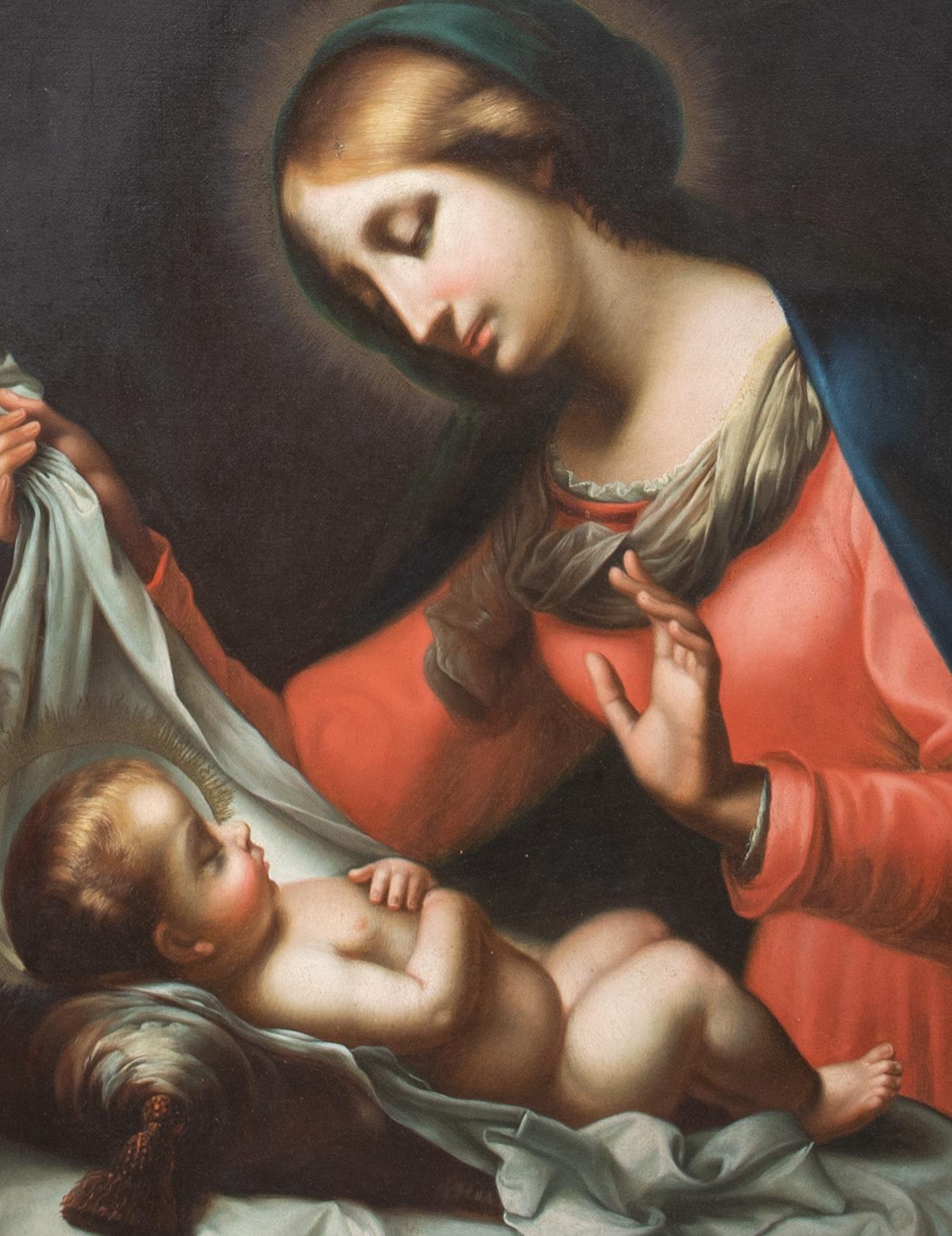 Madonna & Sleeping Infant Christ, 18th Century  Italian School For Sale 1