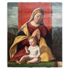Madonna with Child, 16th Century, Oil on Wood, Religious and Figurative, Italy