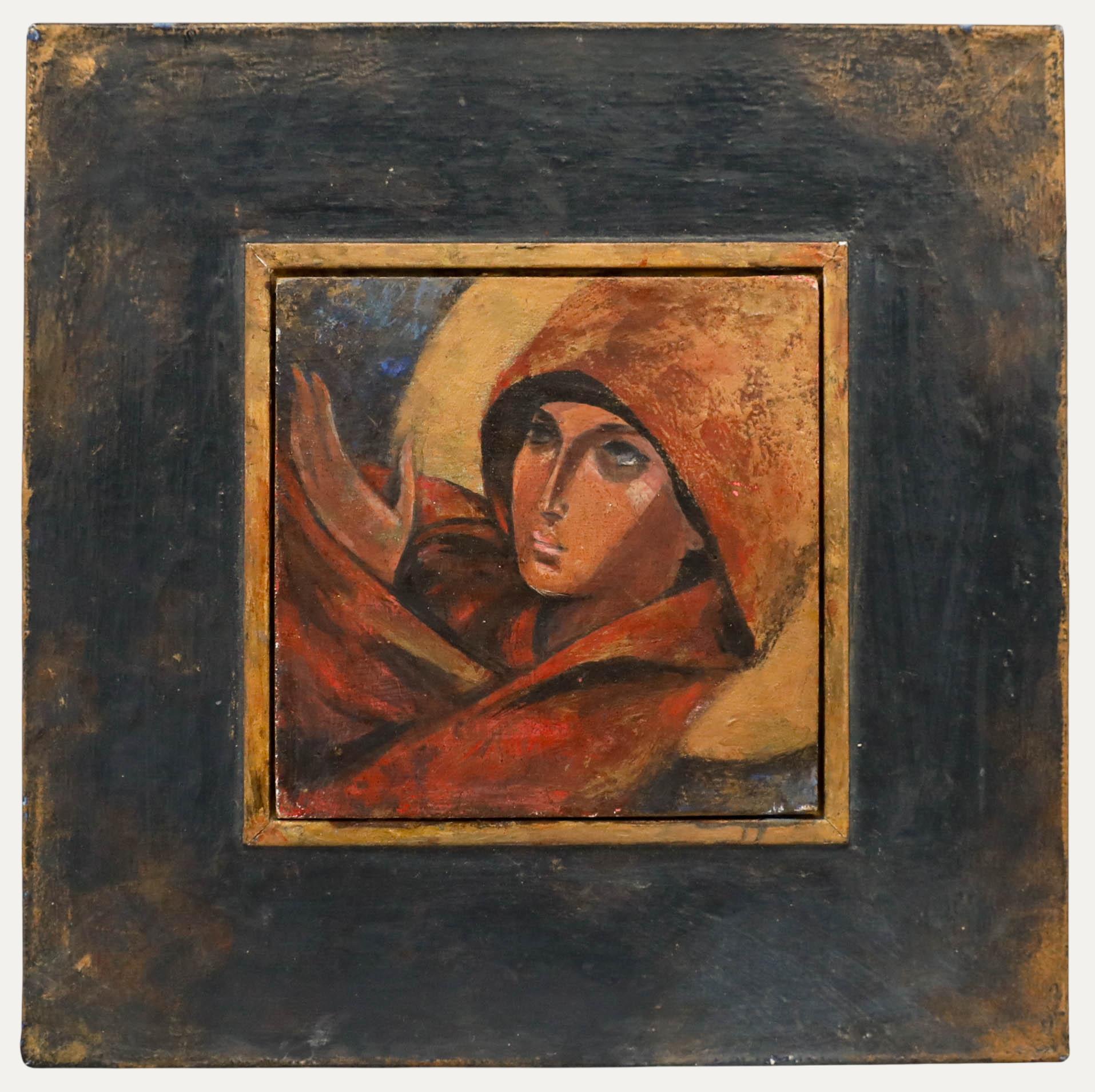 Portrait Painting de Unknown - Magdalena Noller - Siglo XX Óleo, María Magdalena