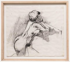 Maggie O
Brien - Kohlezeichnung des 20. Jahrhunderts, Nachdenklicher Akt