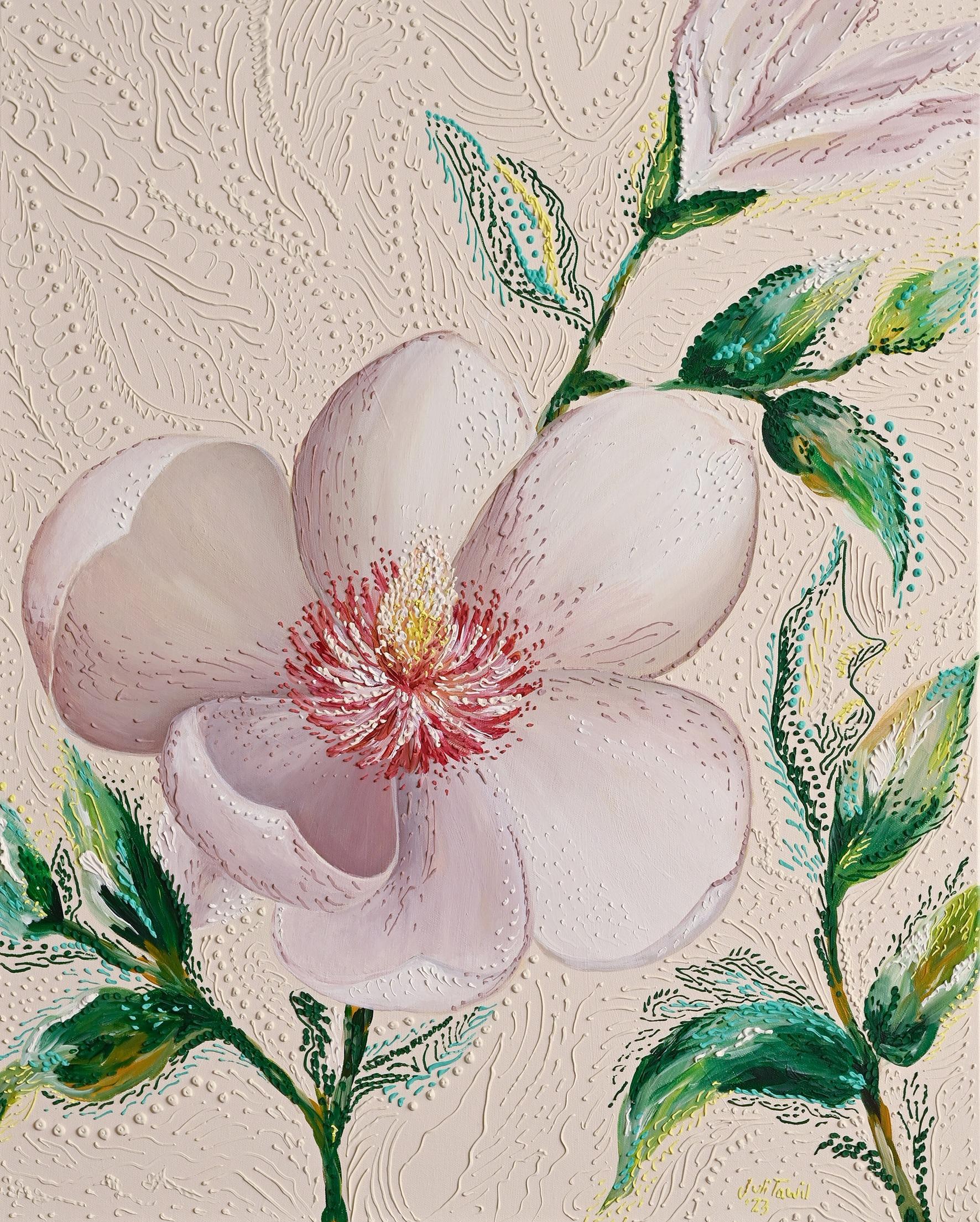 Magnolia by Julieta Tawil - Painting by Unknown