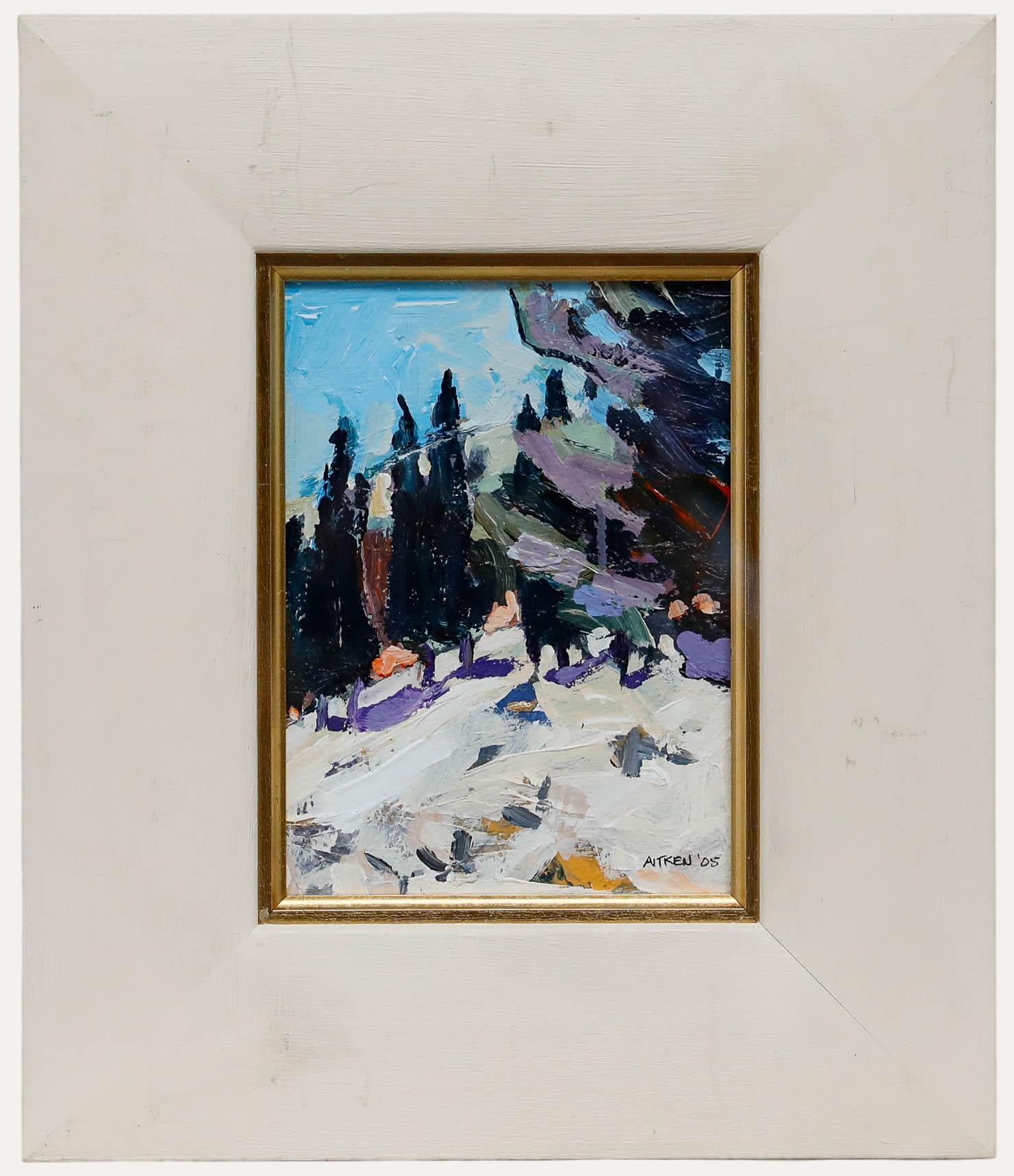 Unknown Landscape Painting - Mairi Aitken (b.1939) - 2005 Oil, Corfiot Landscape