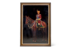 Majestic Maharaja, A Monumental Oil Painting of an Indian Maharaja on Horseback