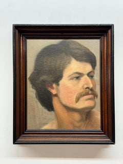 Retro Male Portrait Painting 