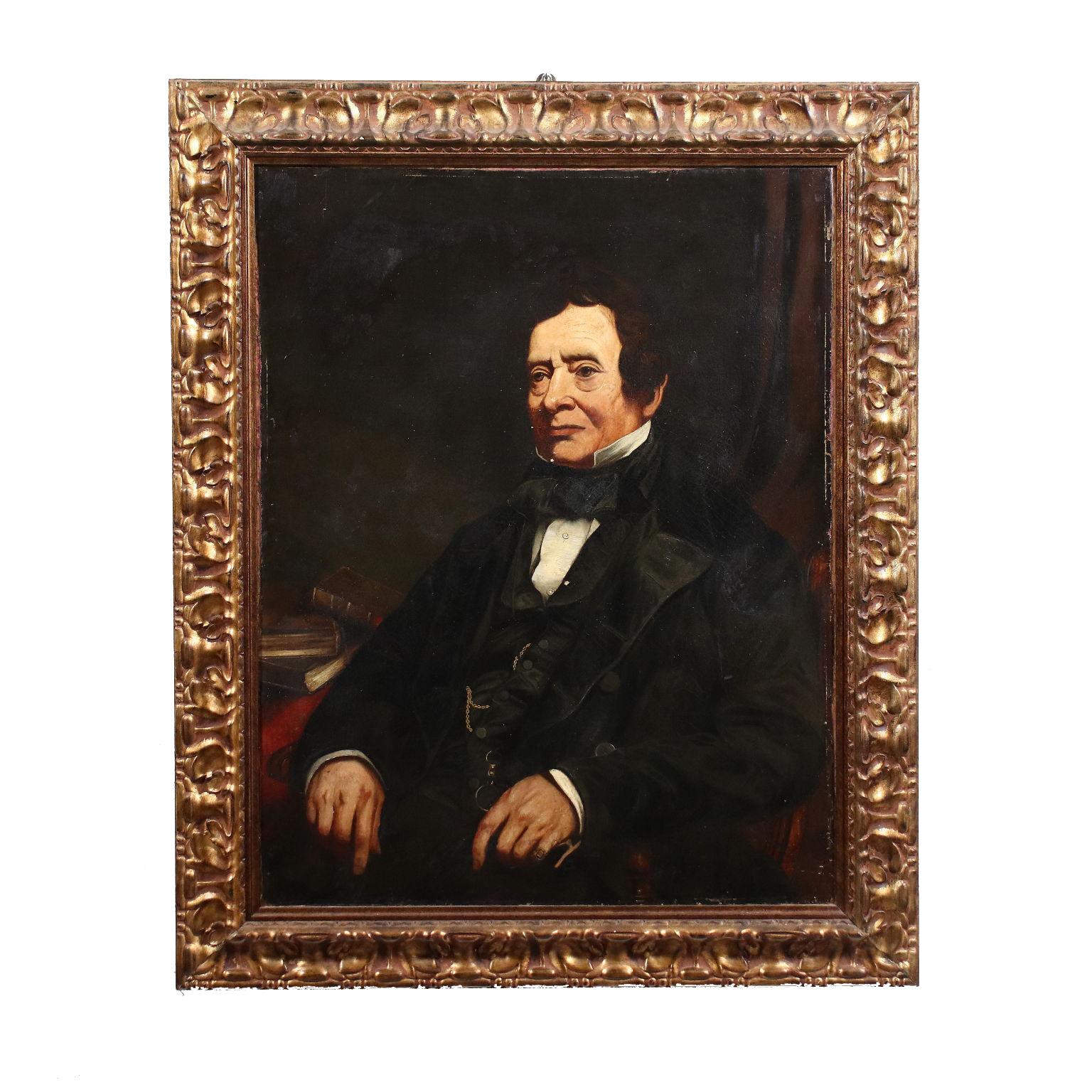 Unknown Portrait Painting - Male Portrait, XIXth century