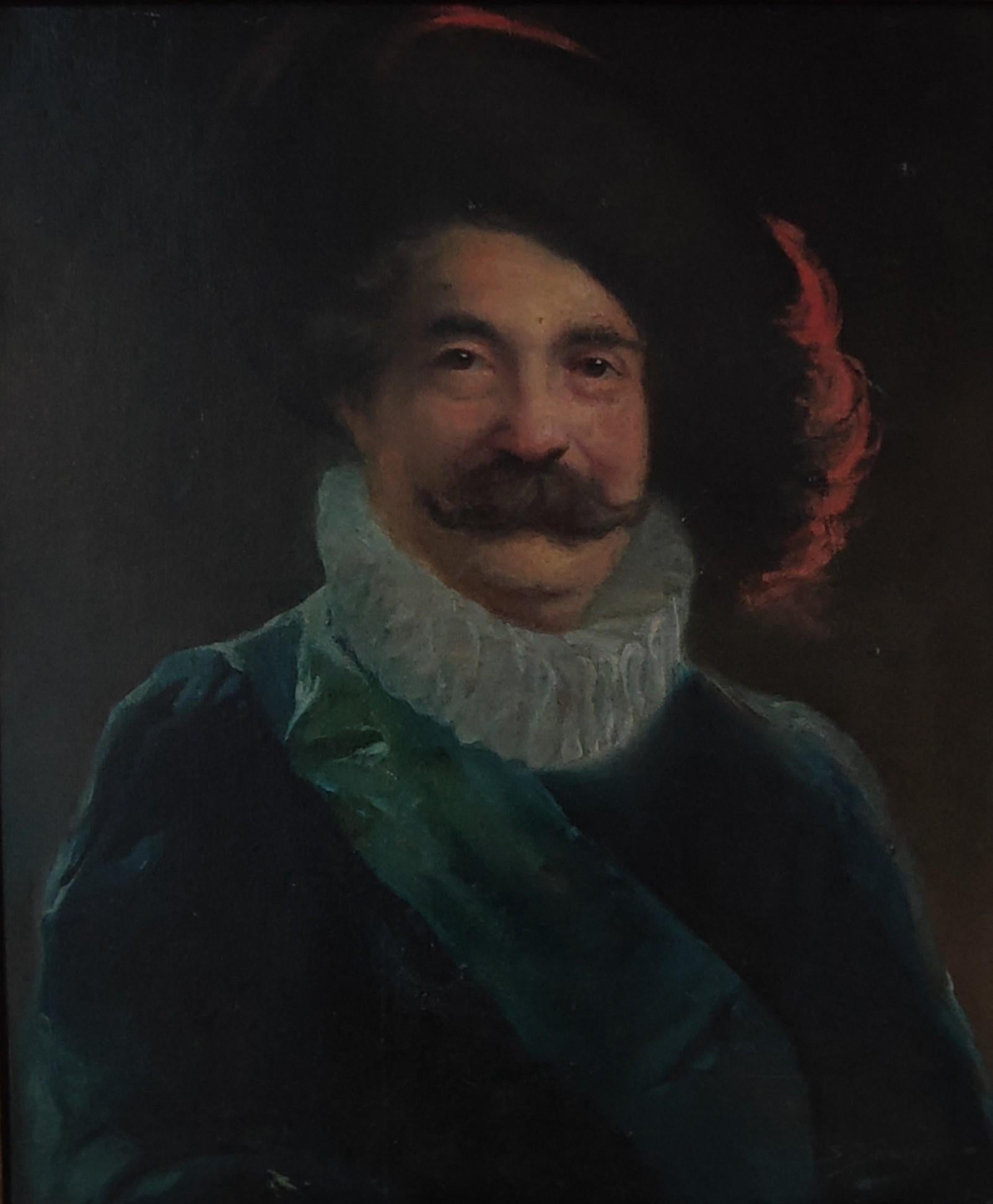 Unknown Portrait Painting - Man in musketeer outfit