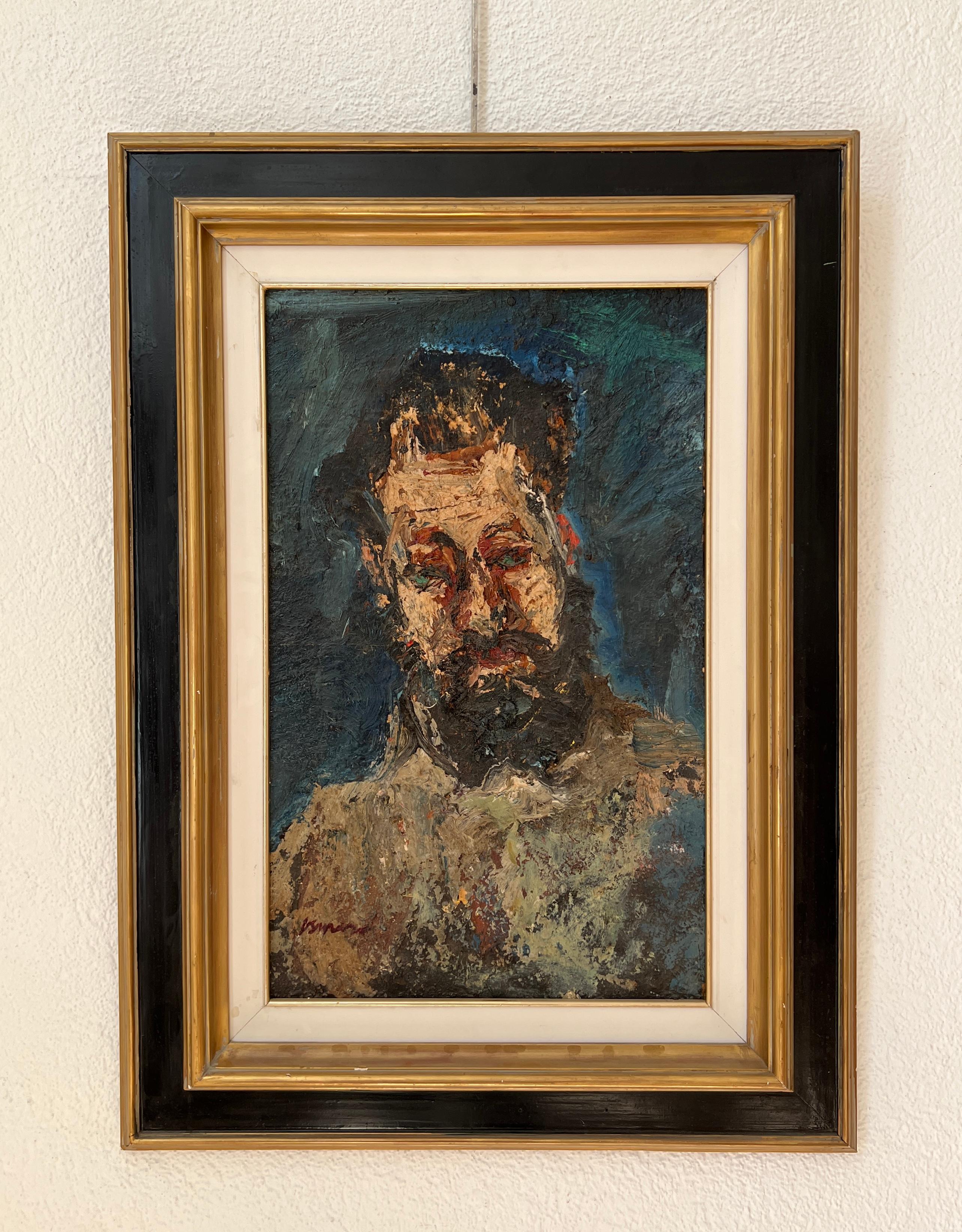 Mann mit einem Bart – Painting von Unknown