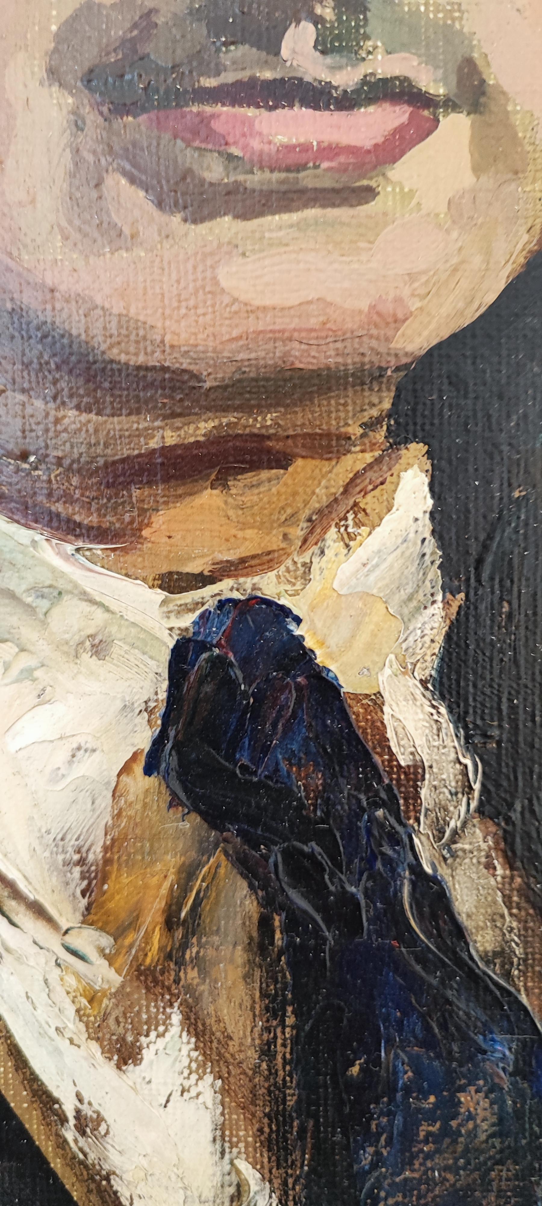 Arbeiten auf Leinwand
Goldener Holzrahmen
75 x 64 x 4.5 cm
