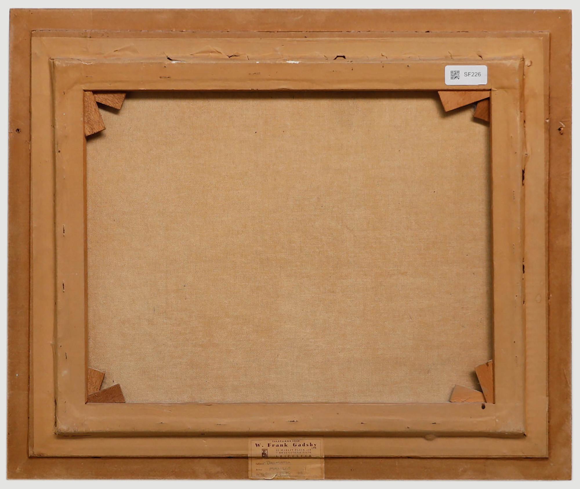 Manillo - Olio del XX secolo incorniciato, Dalmazia, Croazia - Figurative Painting Beige di Unknown