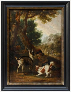 Manière d'Adriaen De Gryeff (1657-1722) - Huile encadrée du XVIIIe siècle, L'Affrontement