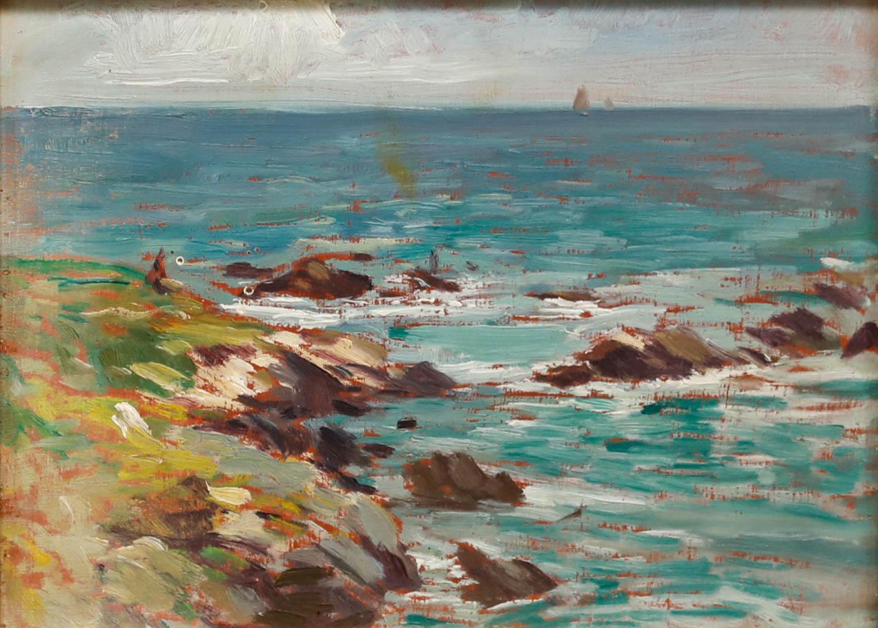 À la manière d'Archidbald Hartrick - Début du 20e siècle, huile, Ommany, France - Painting de Unknown