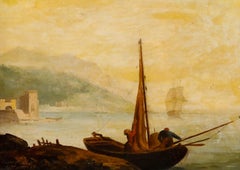 Manner of Claude-Joseph Vernet (1714-1789) - 19th Century Oil, Raising the Sails