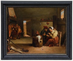 Manner of David Teniers (1610-1690) -Early 19th Century Oil, Relaxing at the Inn