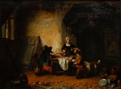 «La mesa de David Teniers el Joven (1610-1690)» - 1845, óleo, «En la taberna»