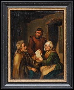 Manner of David Teniers the Younger (1610-1690) - 19th Century Oil, The Letter