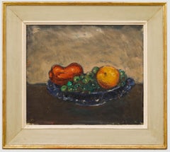 Huile encadrée, bol de fruits de Floris Hendrik Verster (1861-1927)