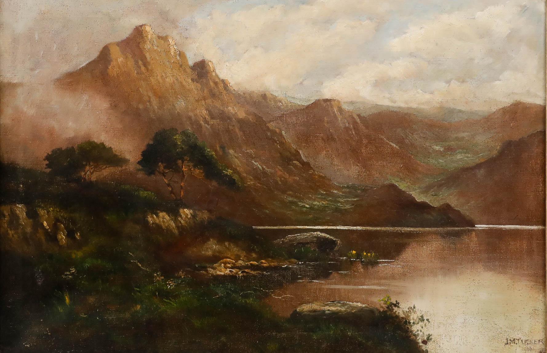 In der Art von Francis E. Jamieson - Gerahmtes Ölgemälde, Eine Ansicht des Lochs, 1918, gerahmt – Painting von Unknown