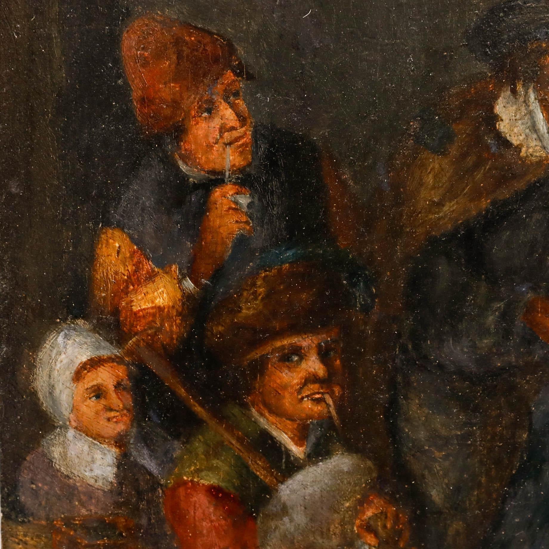 Non signée. Sur le panneau. Taille de l'image : 25 x 20 cm.