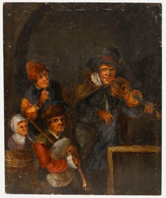 Manier von Frans van Meiris - 19. Jahrhundert Öl, Musikspieler