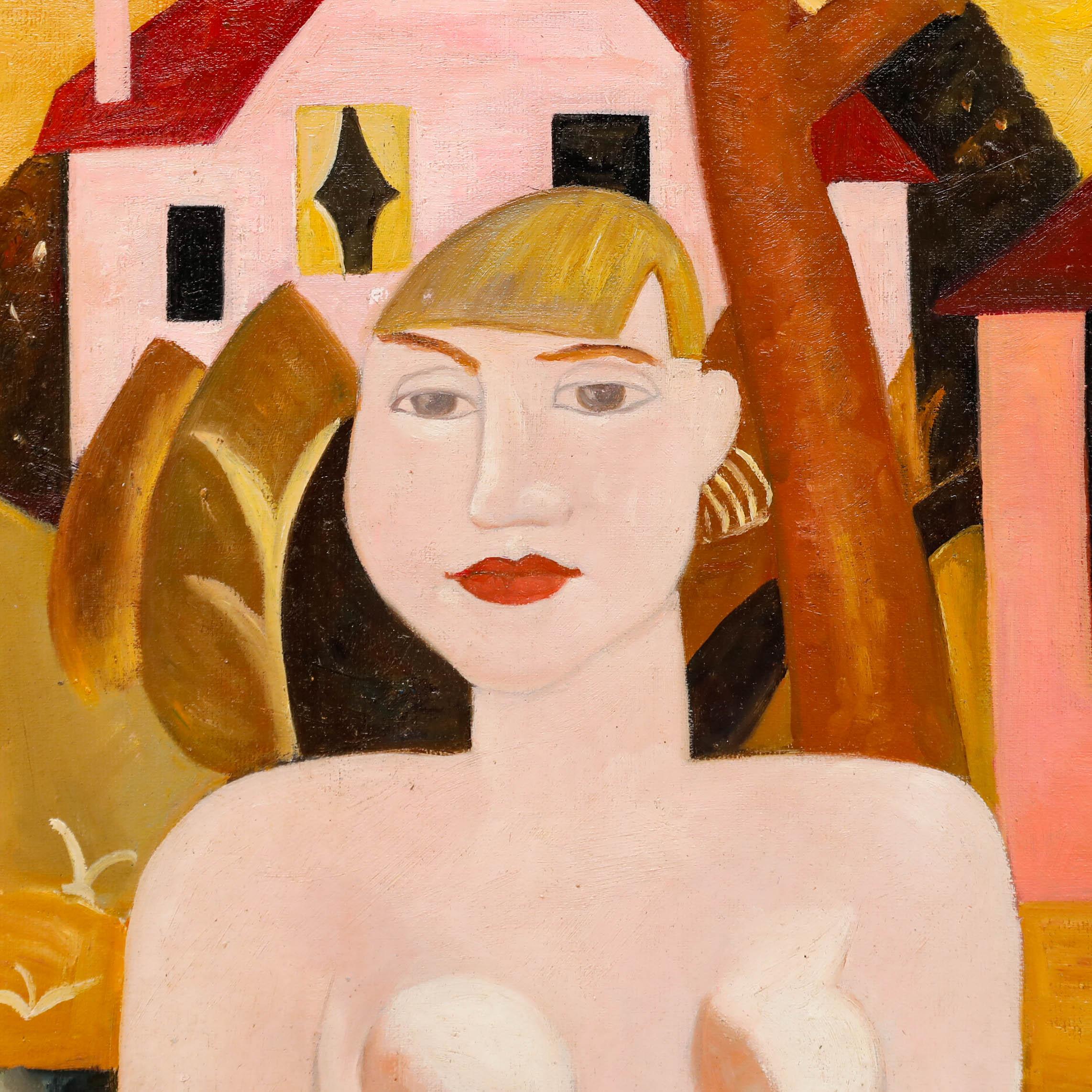 Manner of Gustave de Smet (1877-1943) - 20th Century Oil, Nude in Moonlight 1