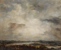 Manner of J.M.W. Turner - Late 19th Century Oil, Rain Over the Marshlands