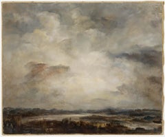 Manner of J.M.W. Turner - Late 19th Century Oil, Rain Over the Marshlands