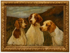 Manner of John Emms (1843-1912) - Mid 20th Century Oil, Three Hounds