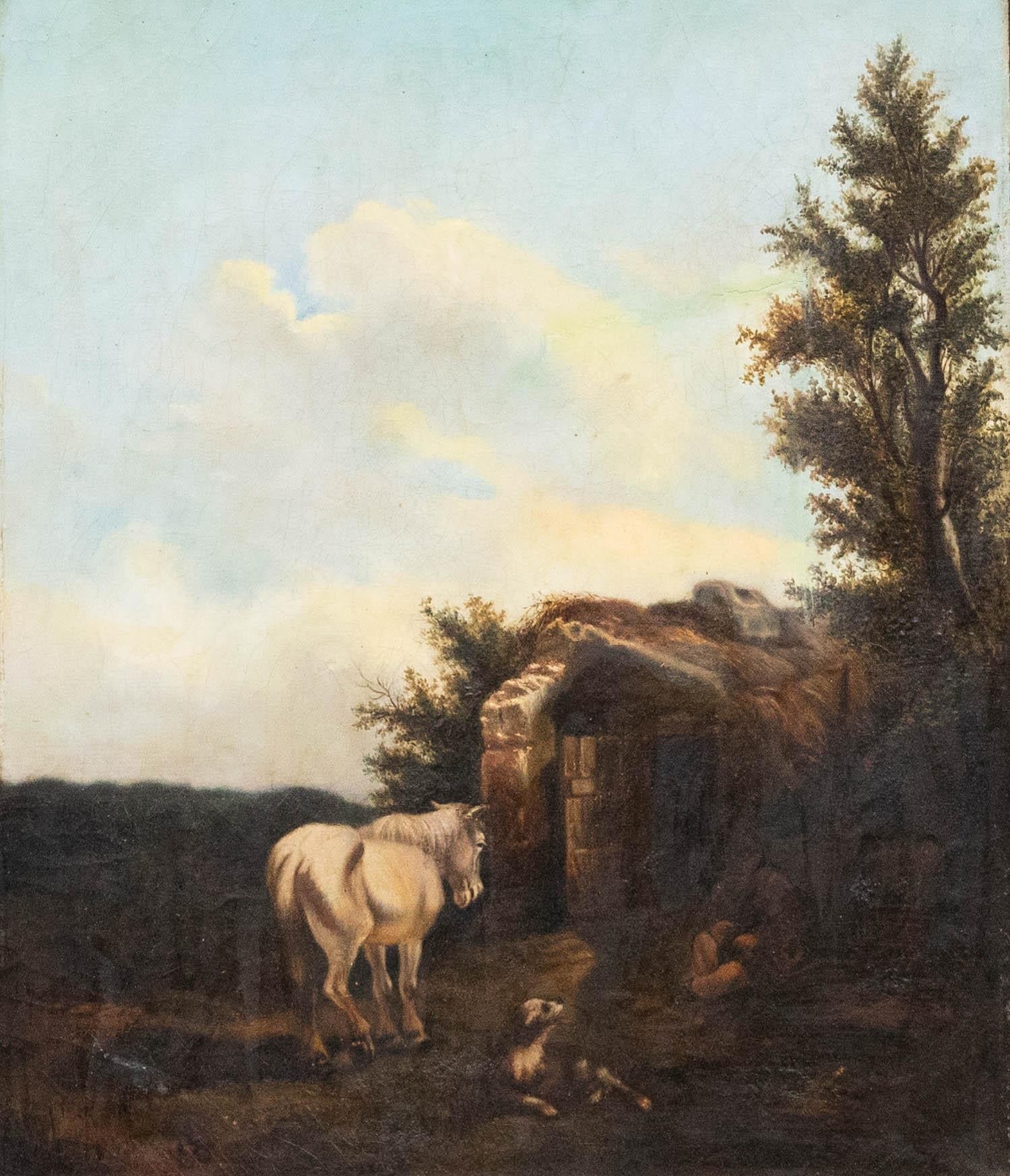 Manner of John Ferneley - 19th Century Oil, Animal Companions - Painting by Unknown